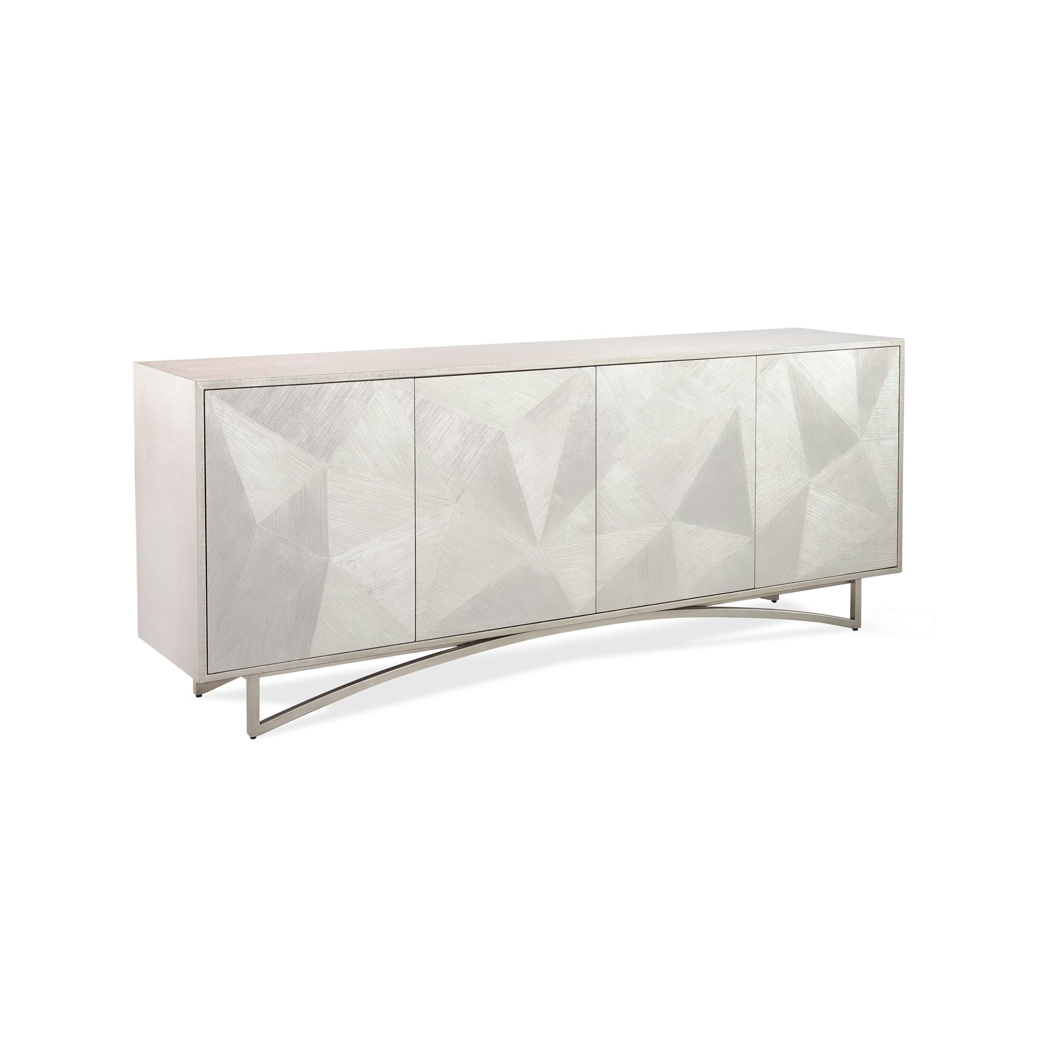 Vertex Four-Door Sideboard, Silver