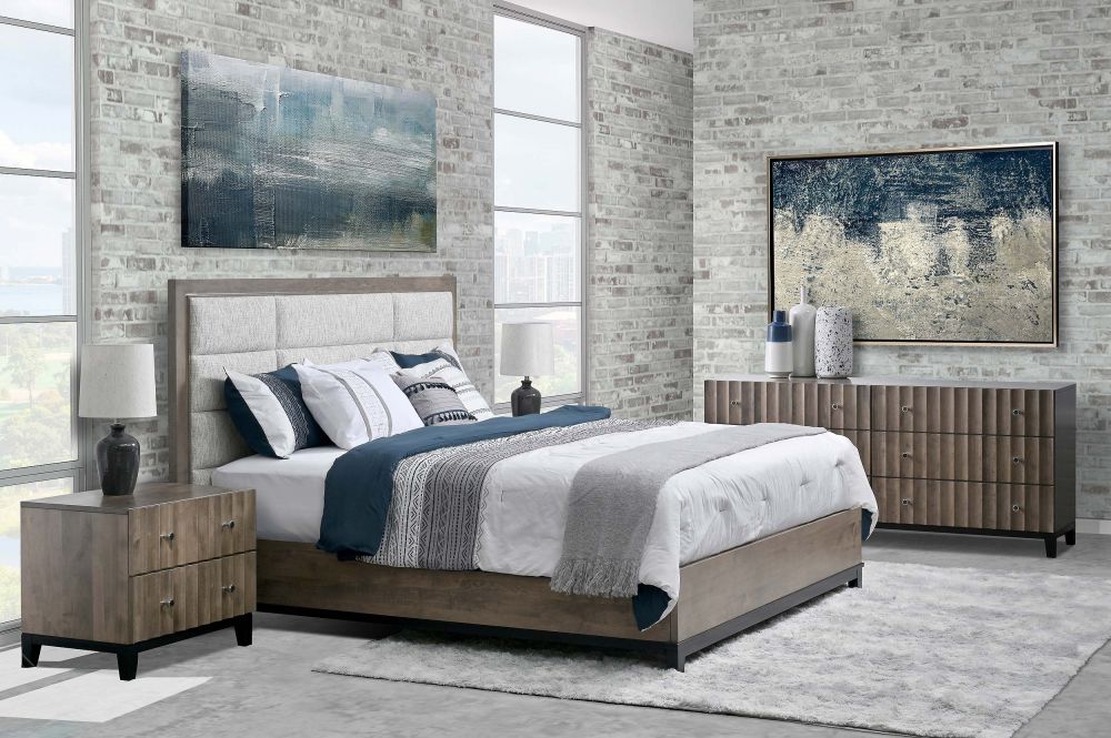 Amish  Bedroom set 2A,2B/choice of wood finish & fabric