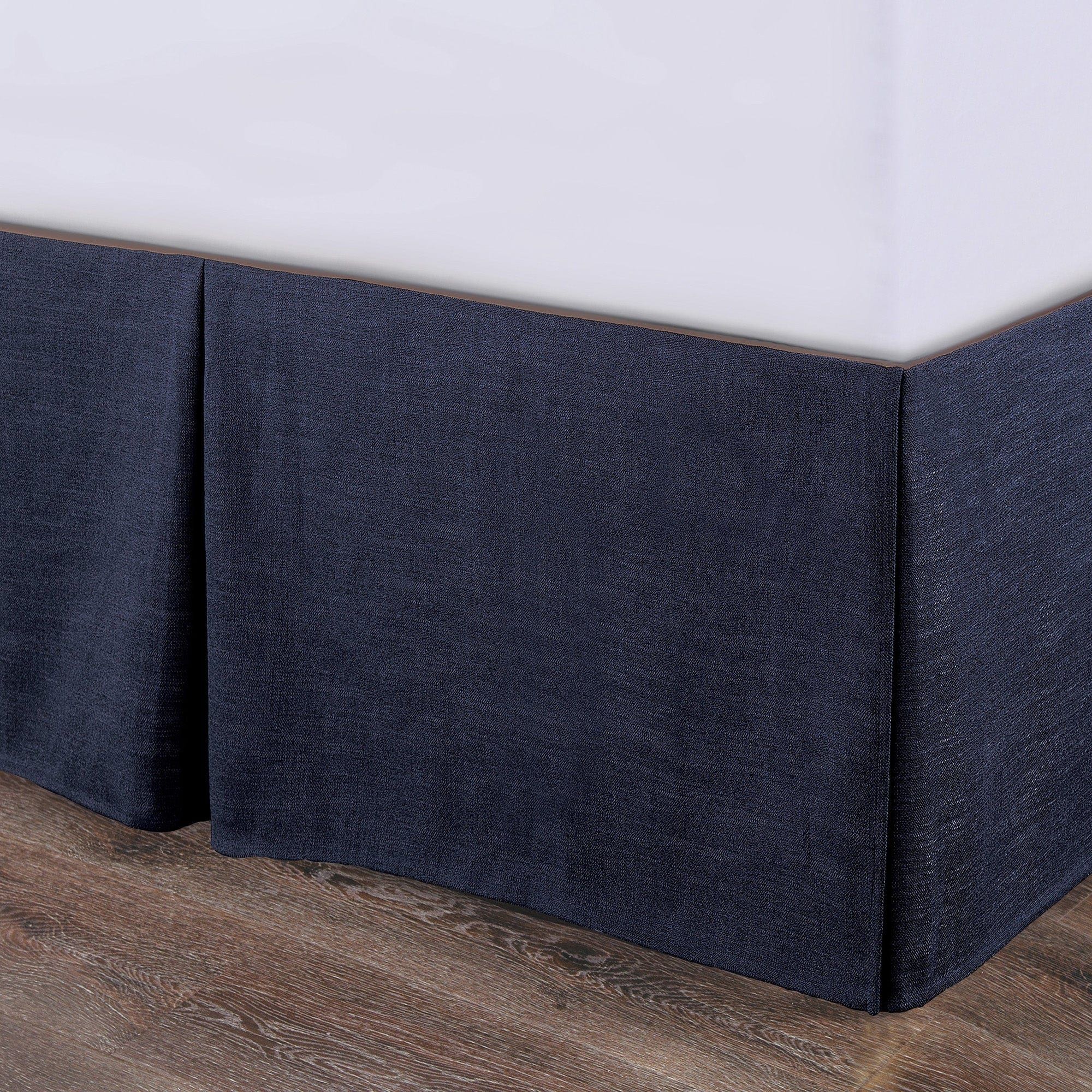 Camden - Queen Nubby Bed Skirt - Blue