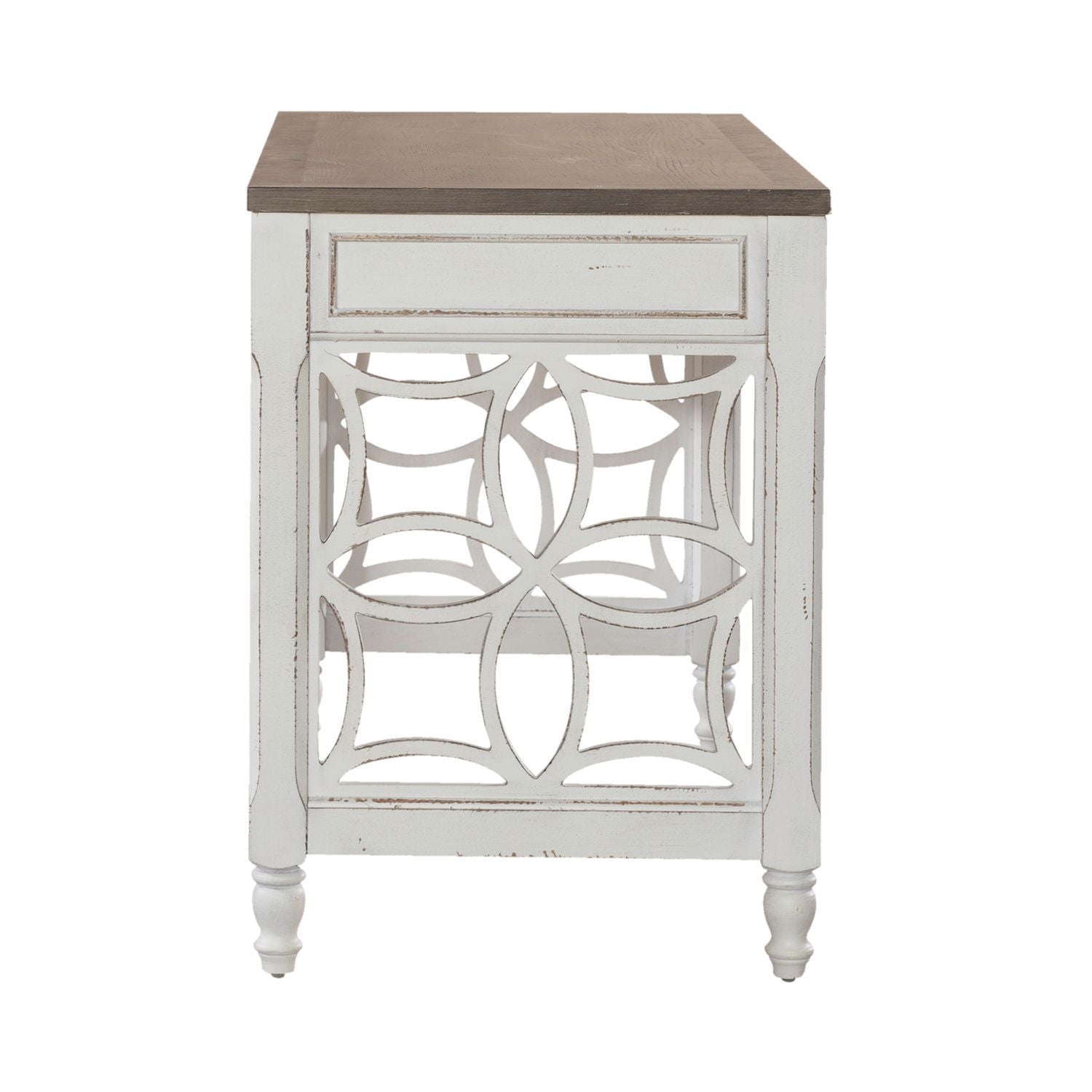 Magnolia Manor - L Writing Desk - Antique White