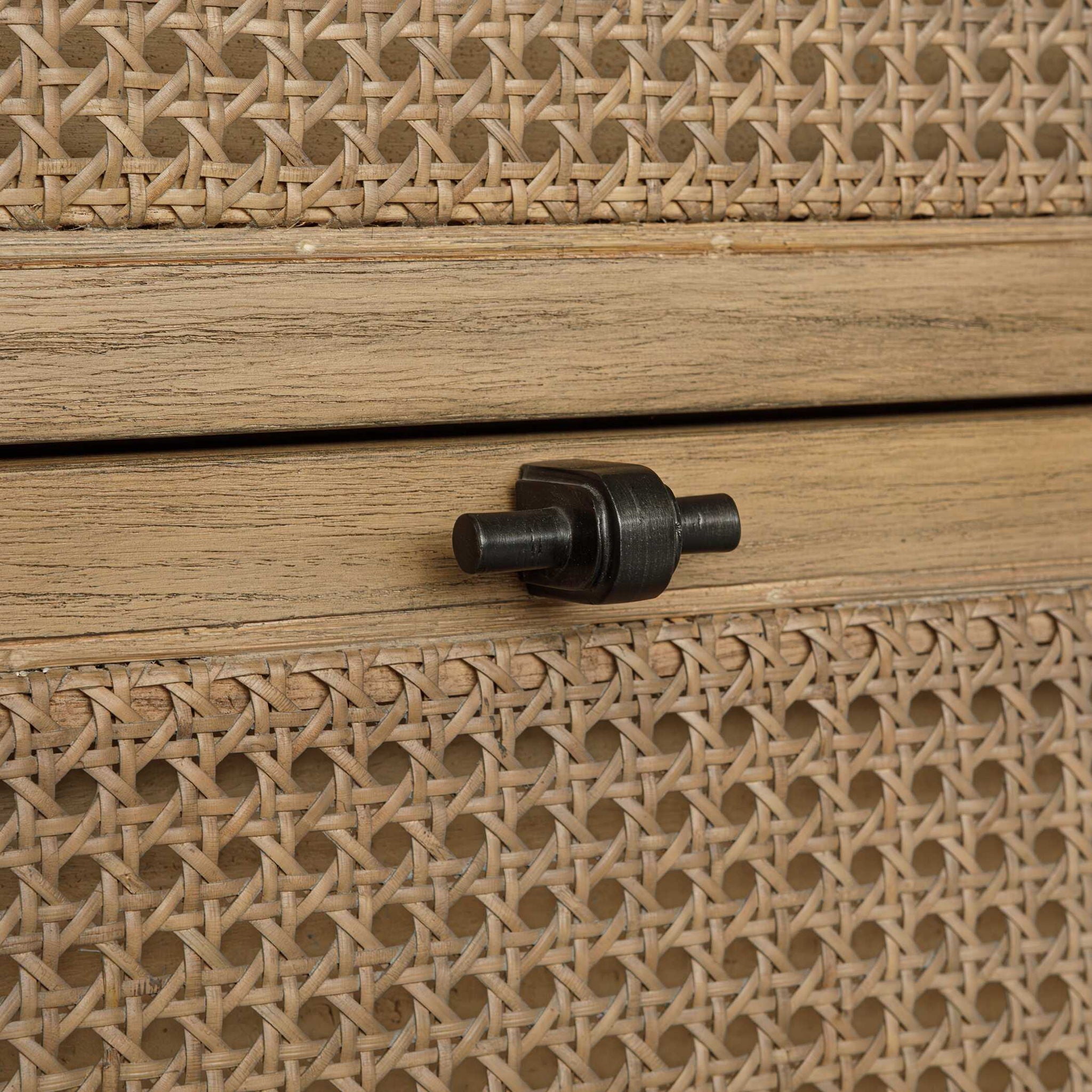 Coast - 6 Drawer Rattan Chest - Woodtone