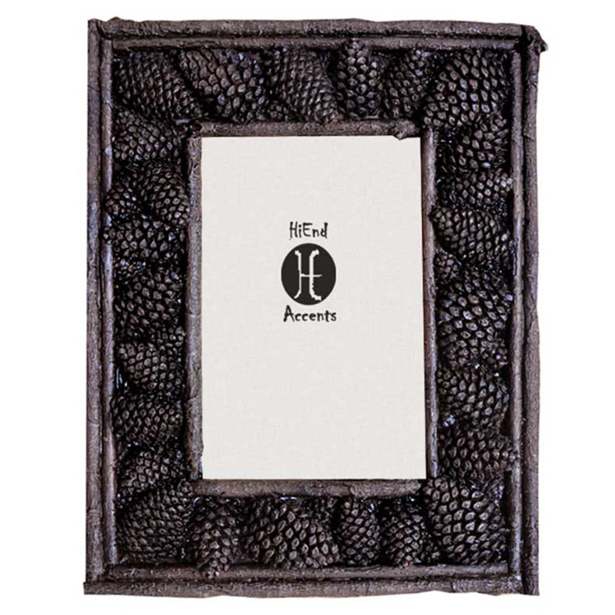 Lodge Pine Cone - 8" x 10" Carved Pine Cone Picture Frame 4 Per Carton - Multi