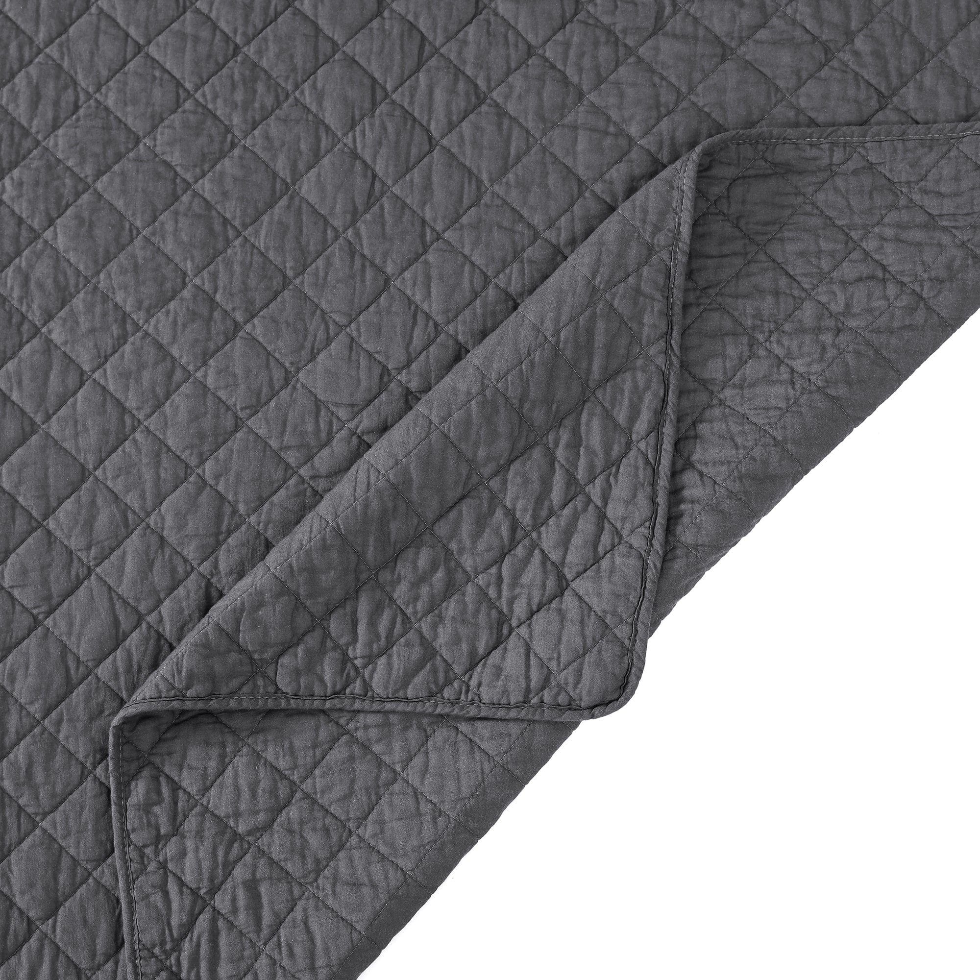 Cotton Comfort - Full/Queen Quilt Set (Set of 3) - Charcoal