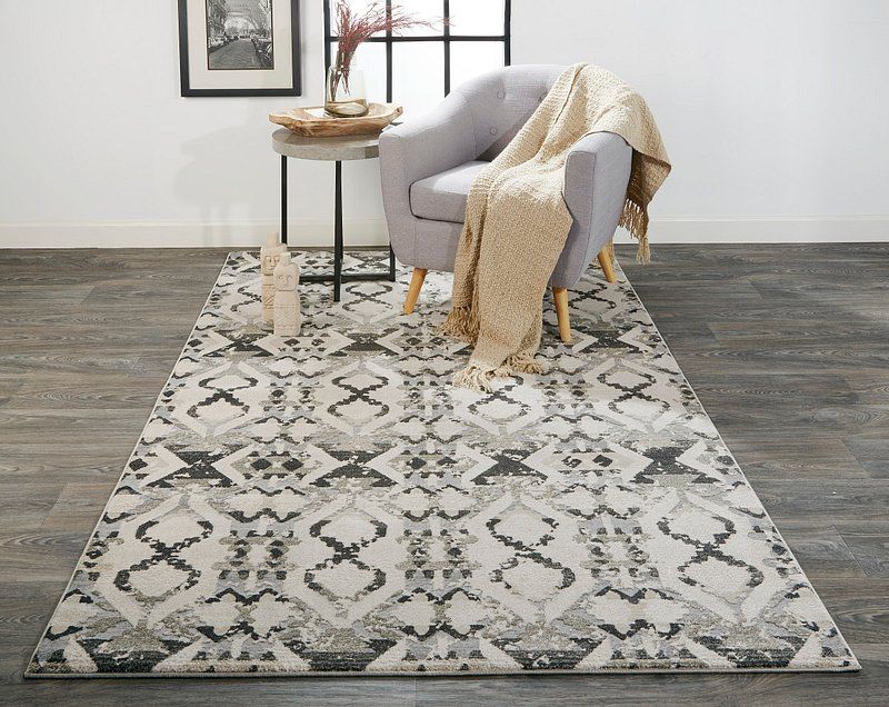 PRASAD Collection - 3893F Gray/Ivory