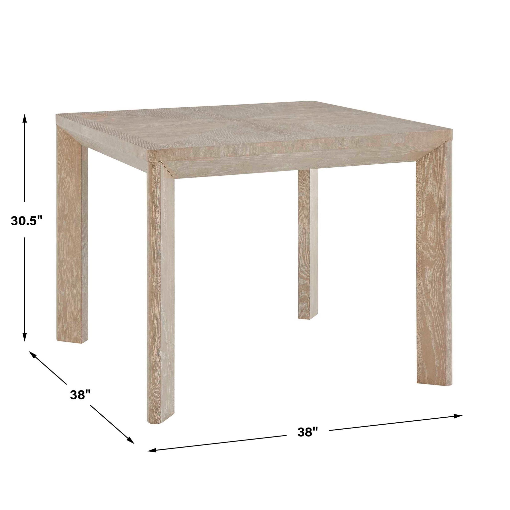Noval - Square Dining Game Table - White / Woodtone