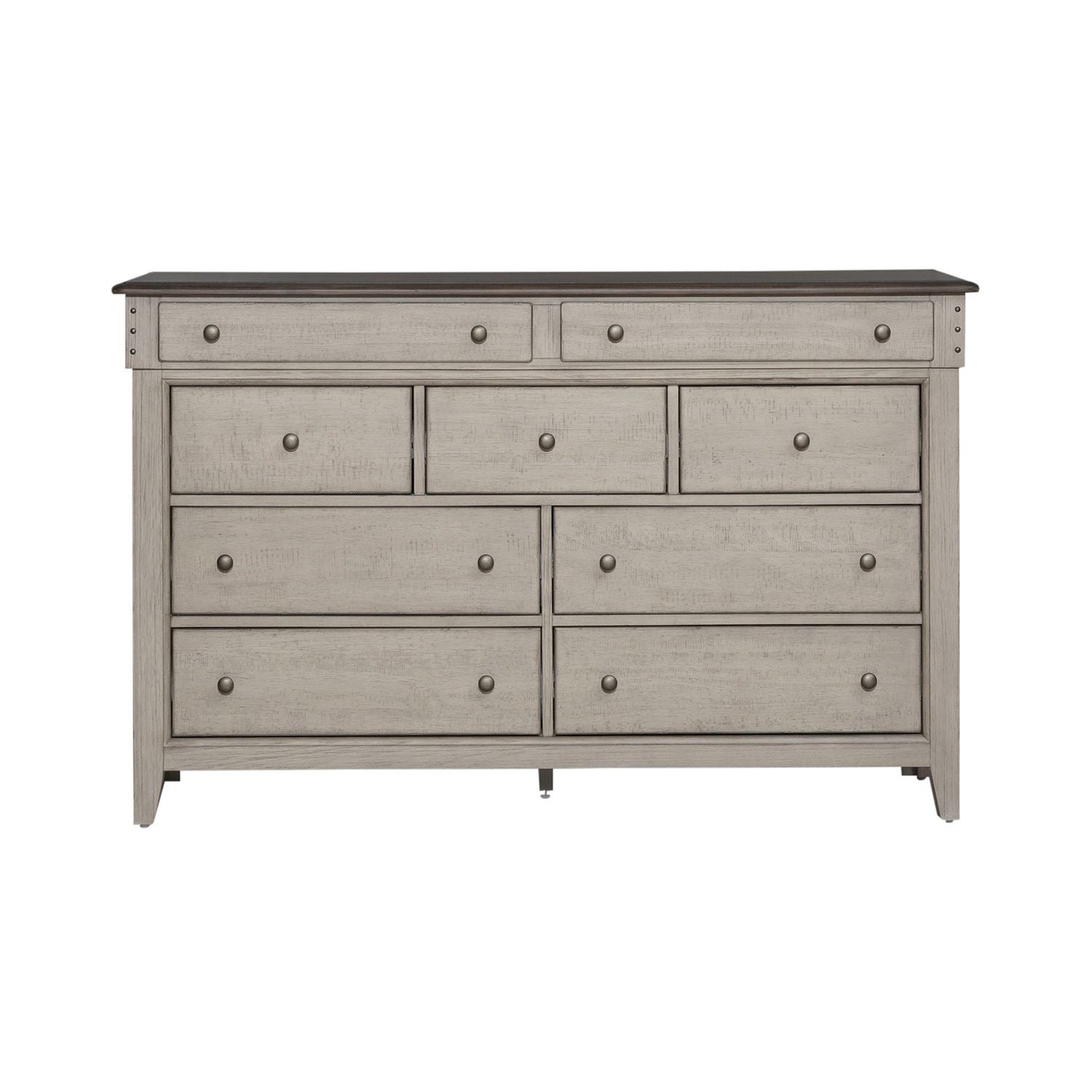 Ivy Hollow - 9 Drawer Dresser - Weathered Linen / Dusty Taupe