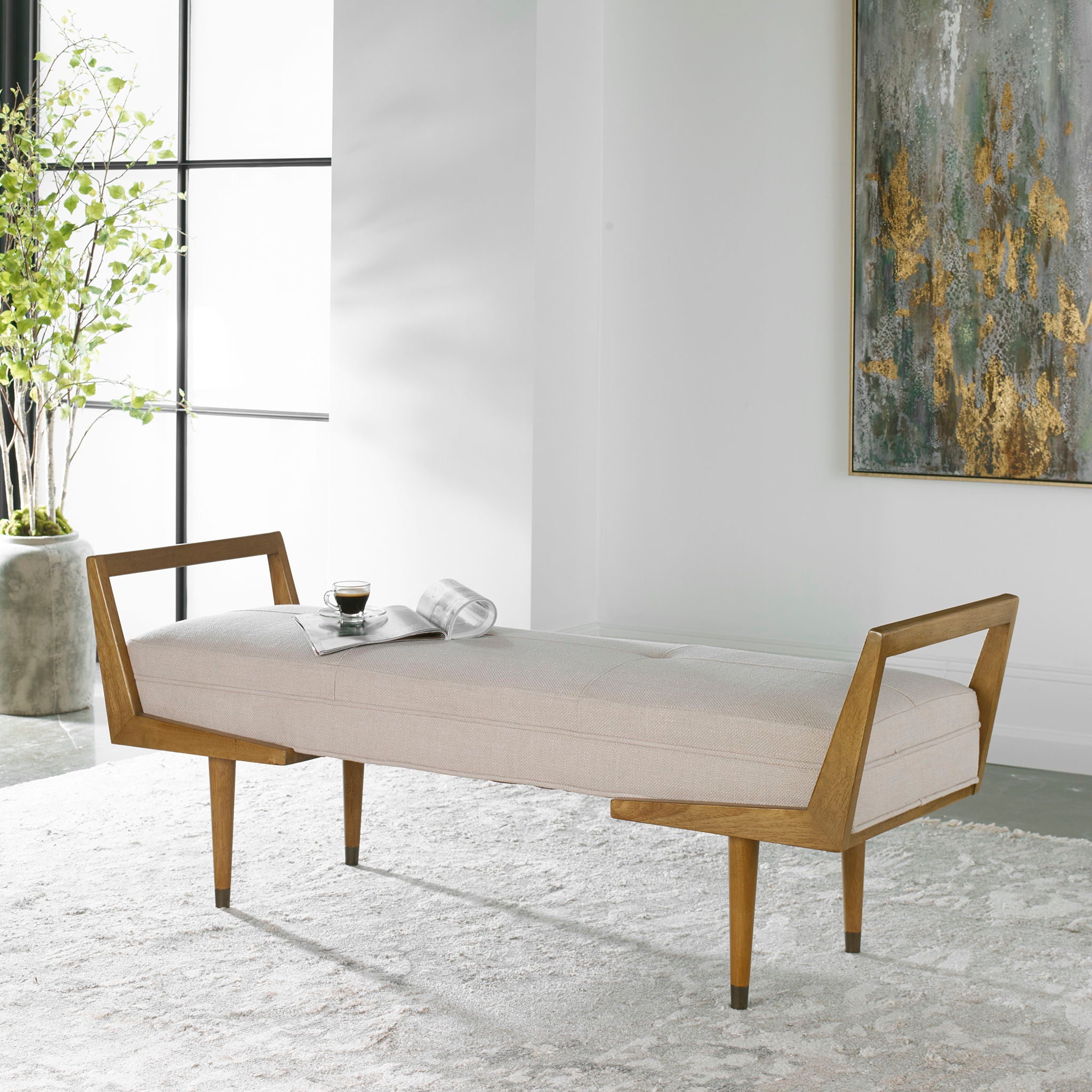 Waylon - Mid-Century Modern Bench