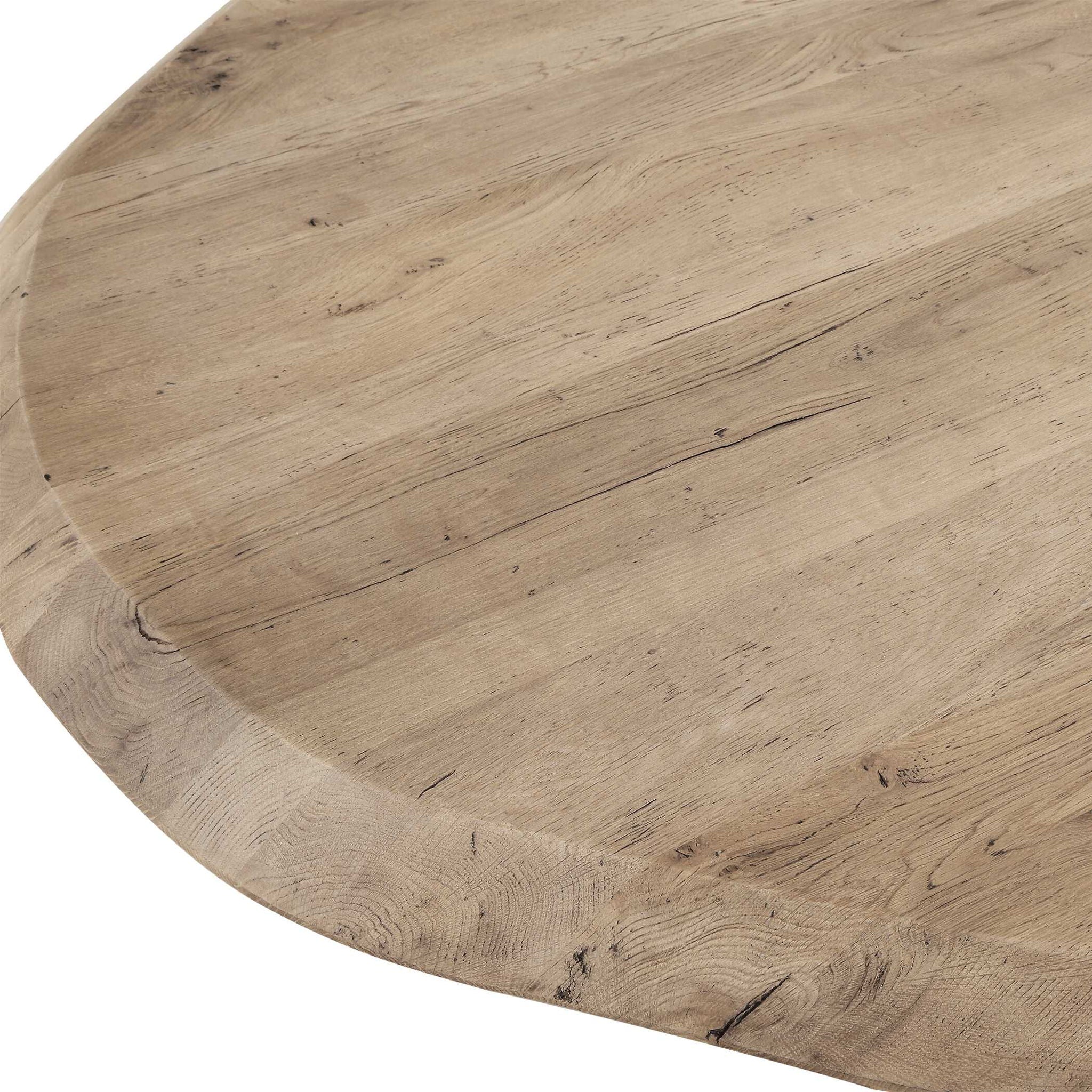 Tiernan - Reclaimed Oak Round Coffee Table - Woodtone