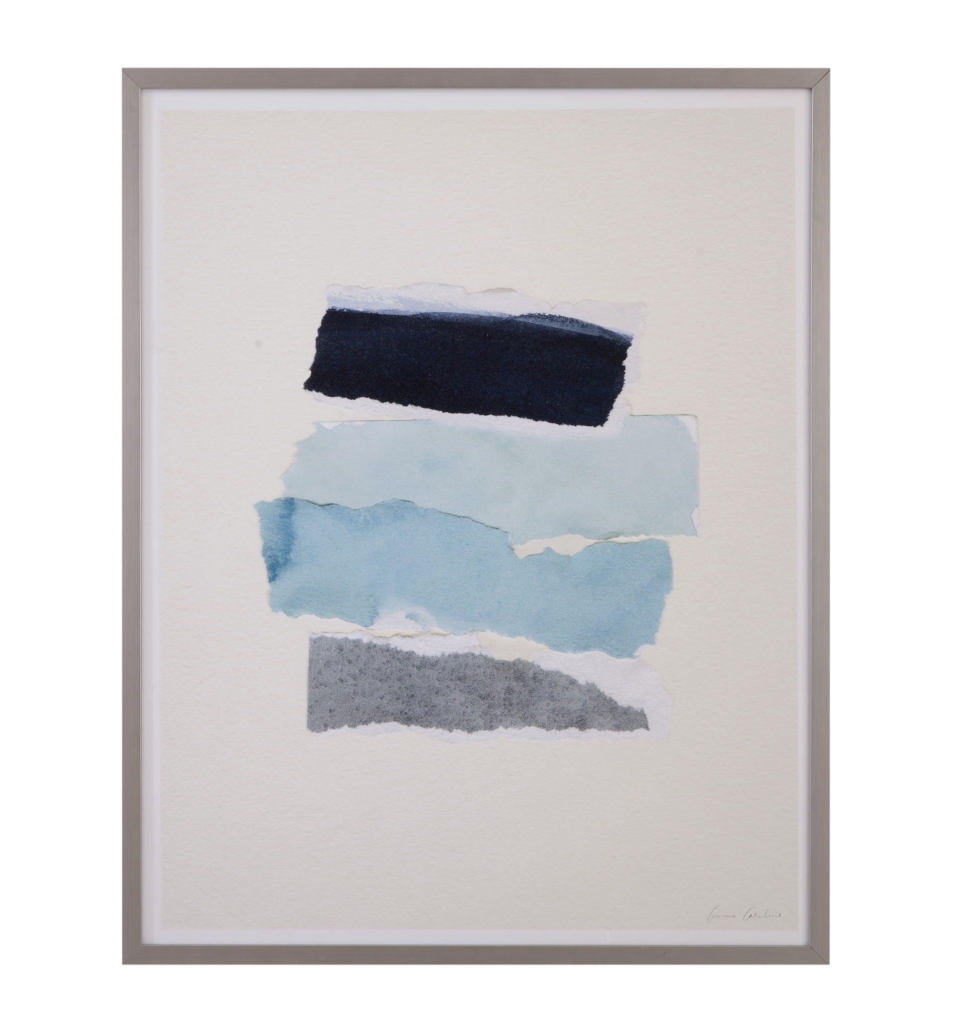Seaside Color Study III Framed Print - Blue / Beige