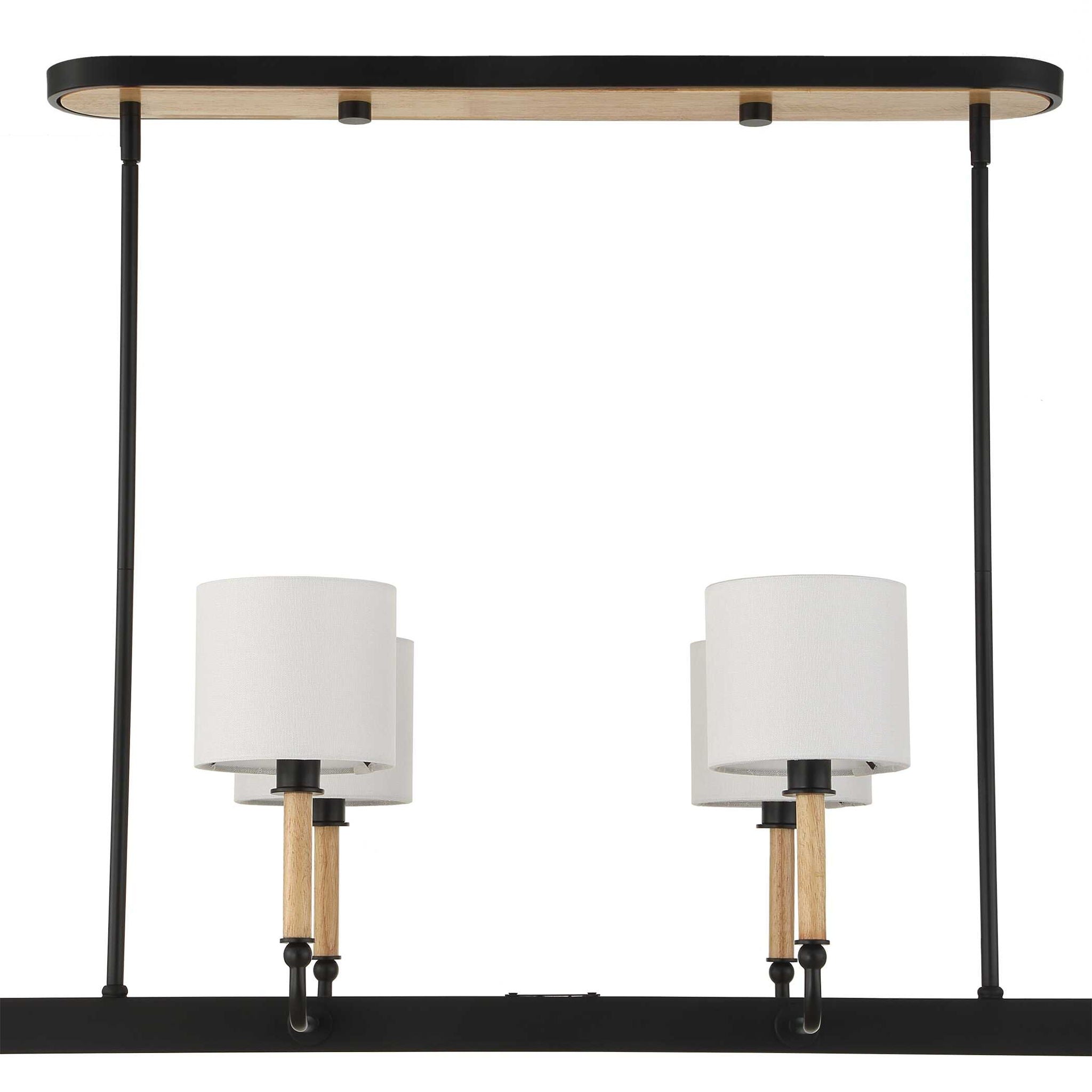 Franconia - 8 Light Pendant - Black / White