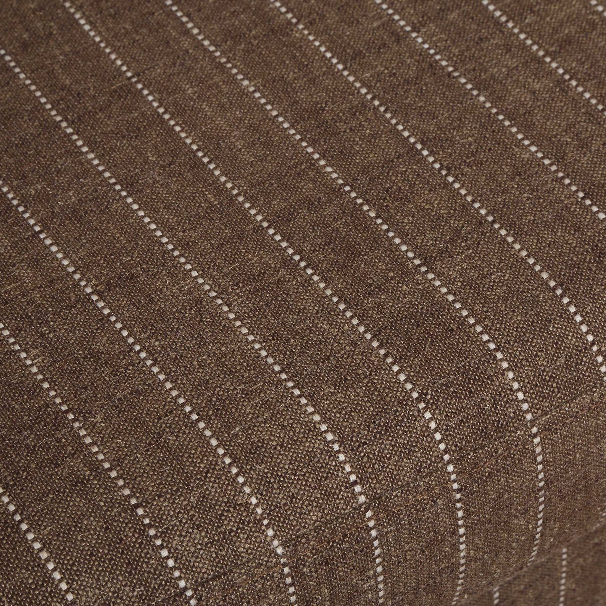 Luisa - Pinstripe Swivel Chair - Brown