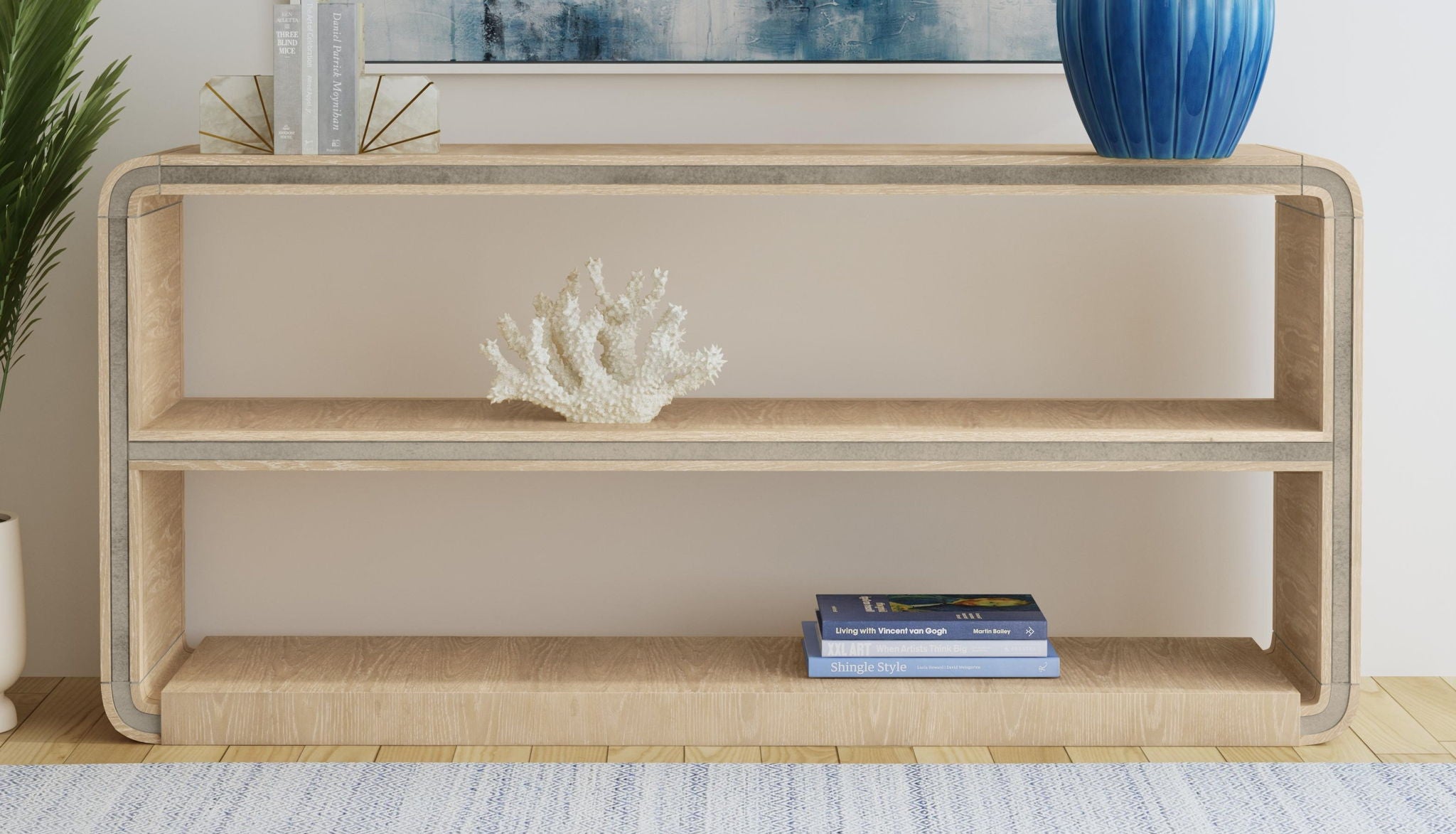 Damone - Console Table - Cerused White Oak