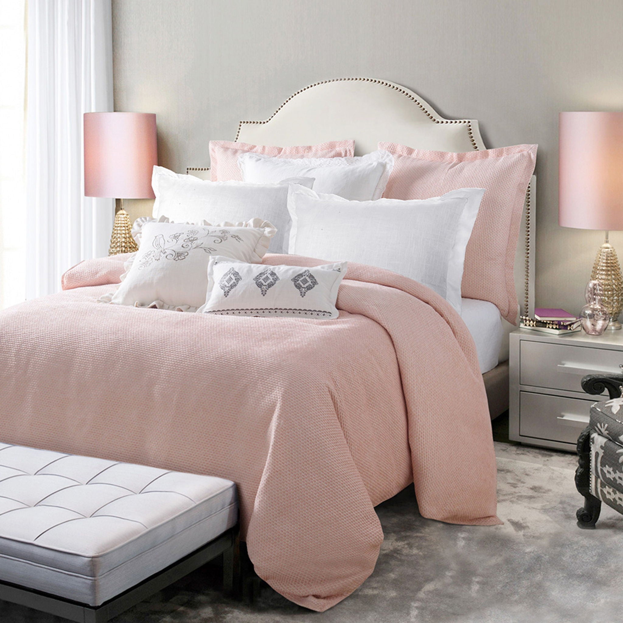 Jolie - King Duvet Cover - Pink