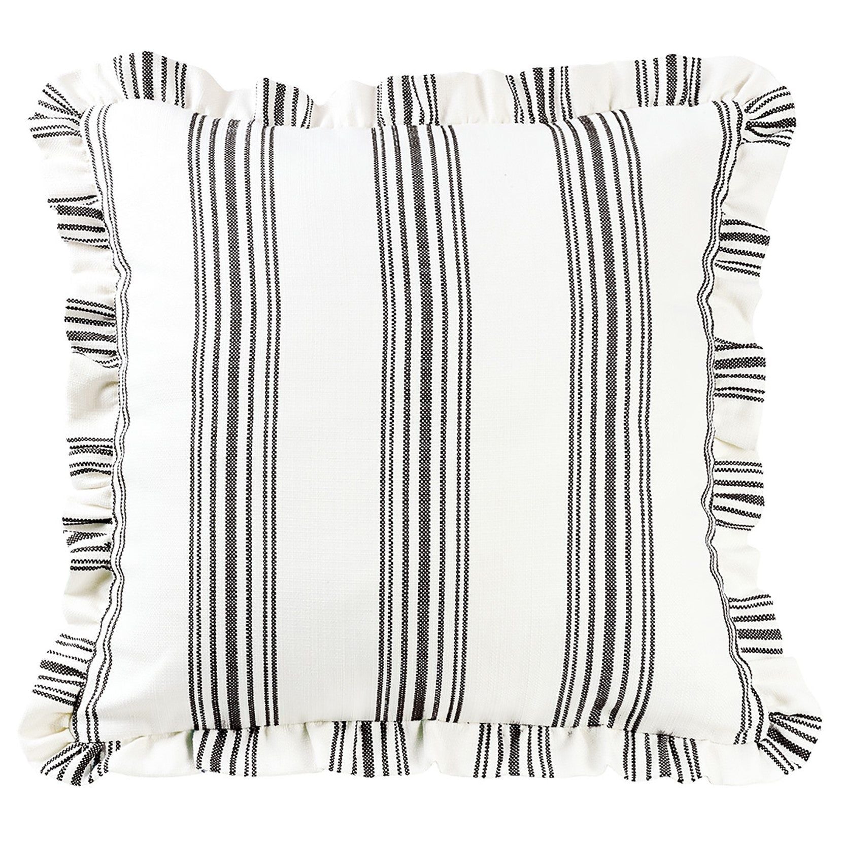 Prescott - Ruffled Euro Sham - Black