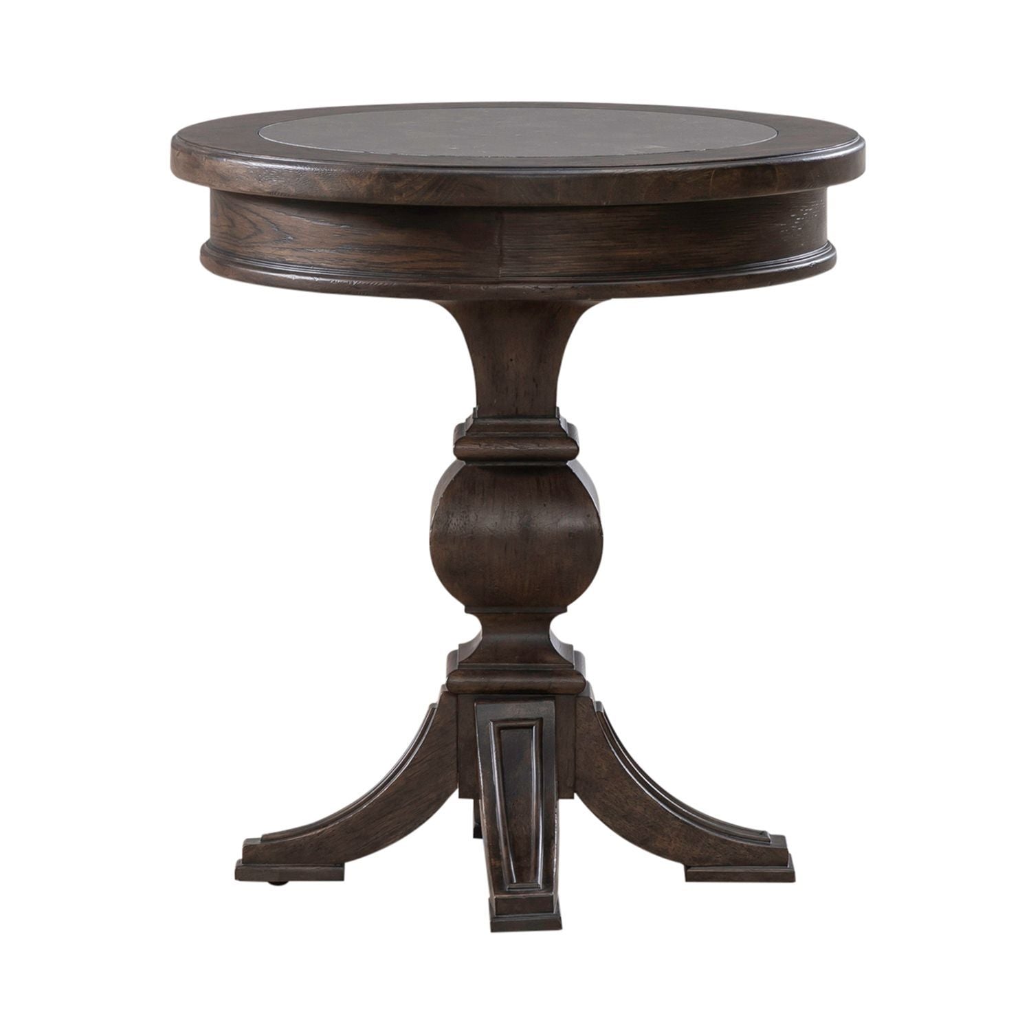 Paradise Valley - Round Chairside Table - Saddle Brown