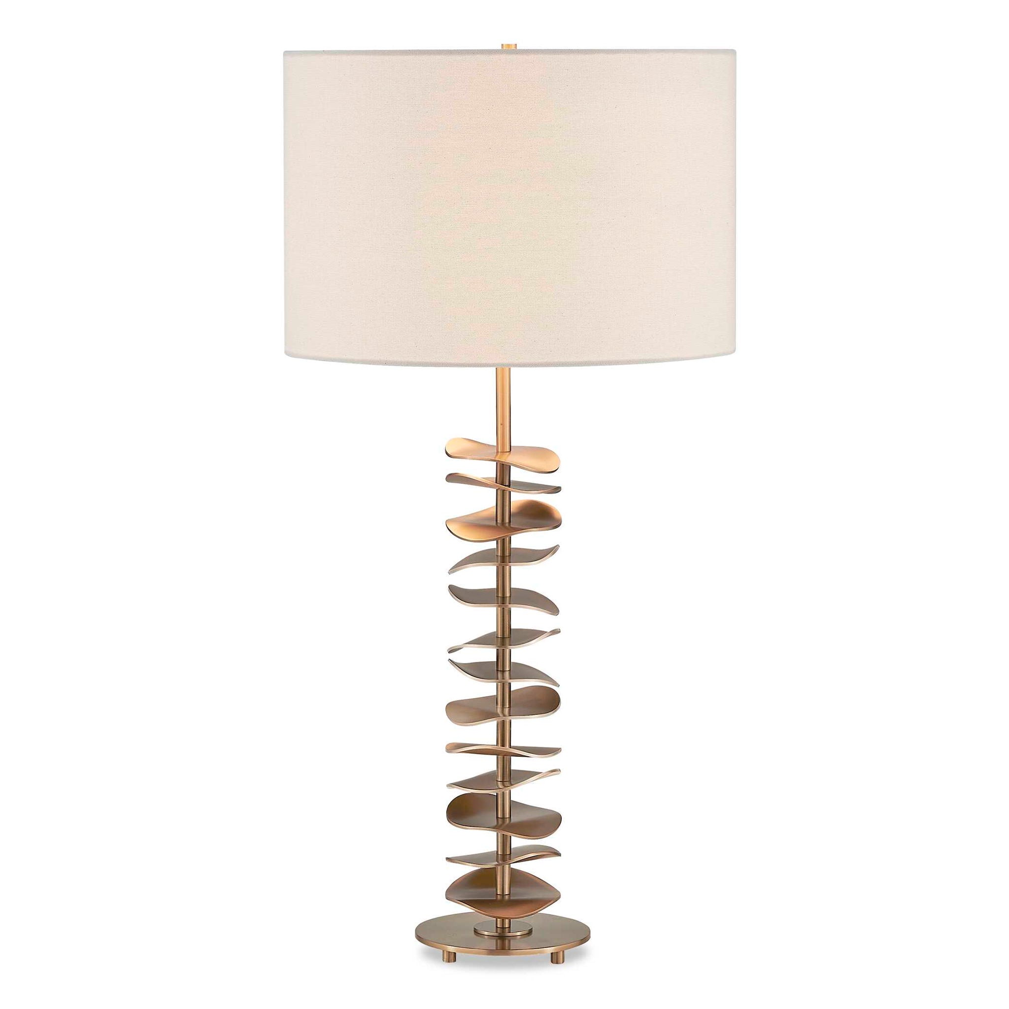 Akoa - Metal Disc Table Lamp - Brass,Gold