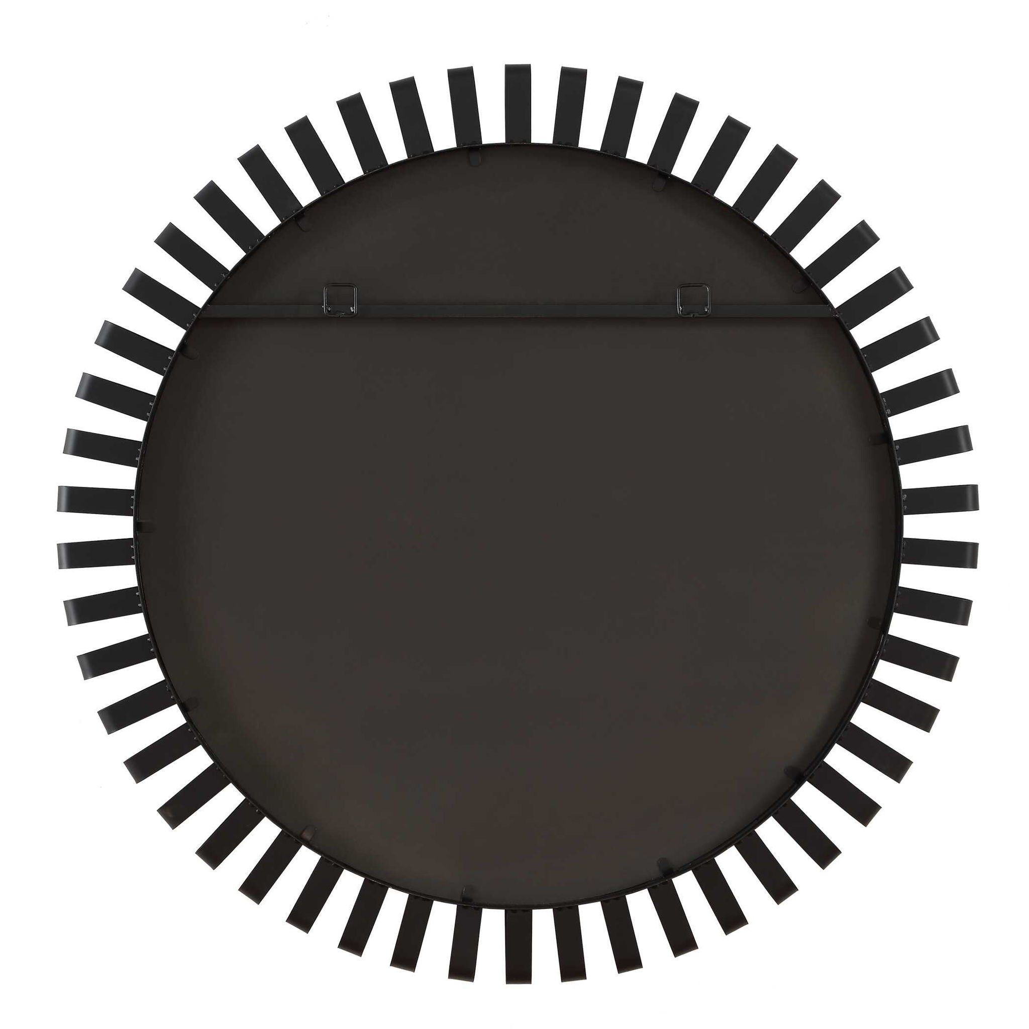 Jael - Round Iron Bands Mirror - Black