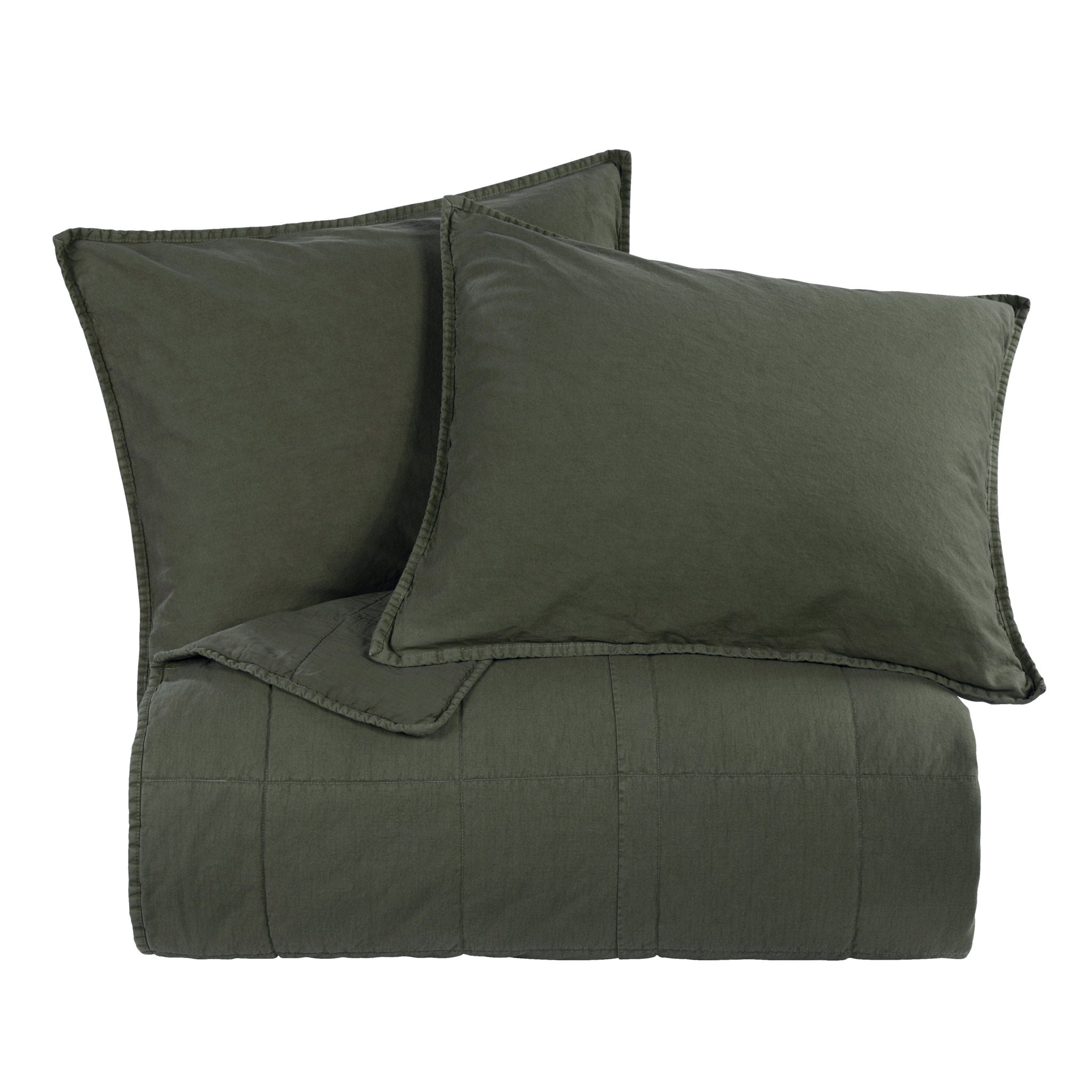 Cotton Canvas - Twin Stonewashed Coverlet Set (Set of 2) - Duffle Bag