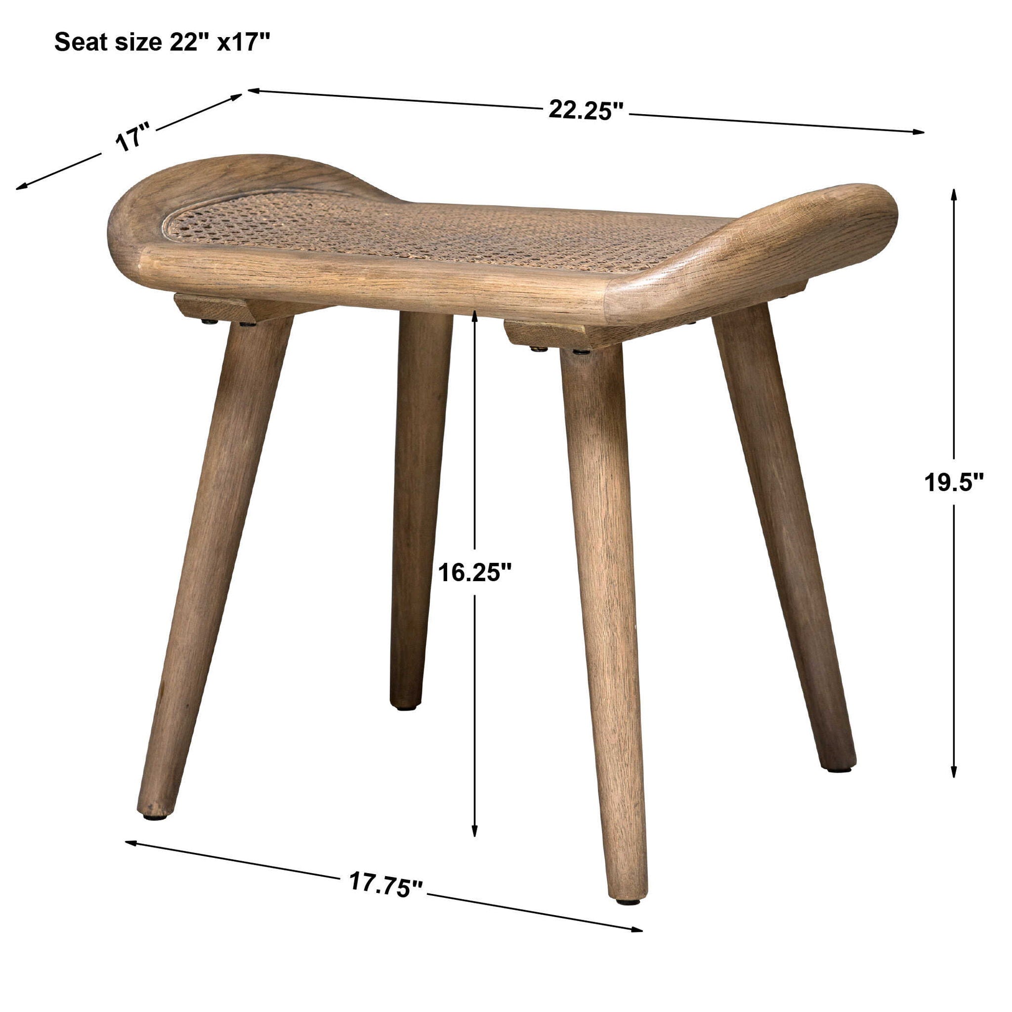 Arne - Scandinavian Small Bench - Light Brown