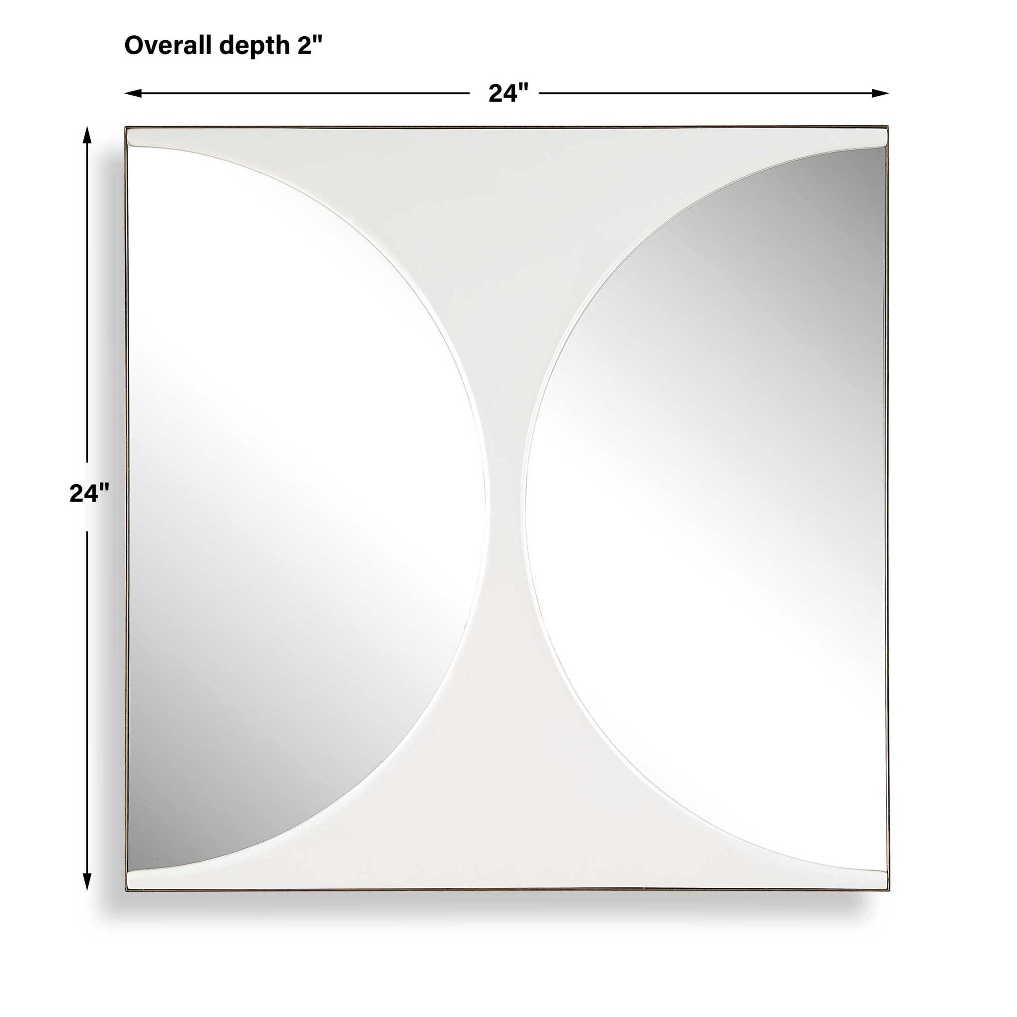 New Moon - Mirrored Wall Decor - White
