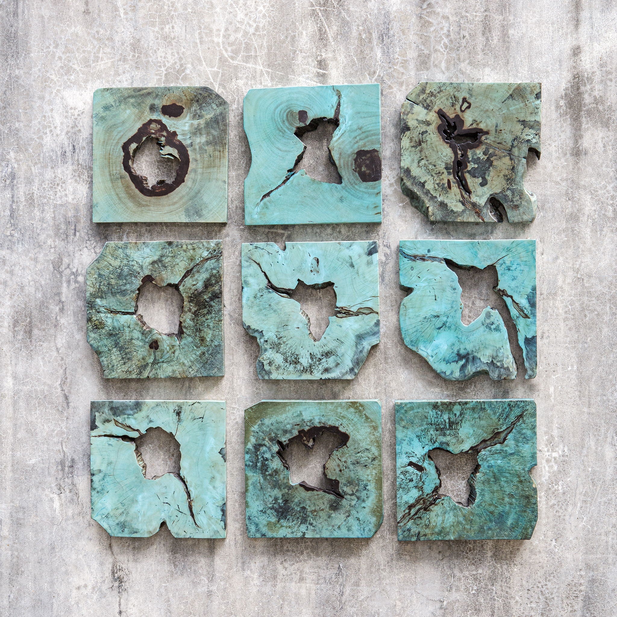 Bahati - Wood Wall Art (Set of 9)