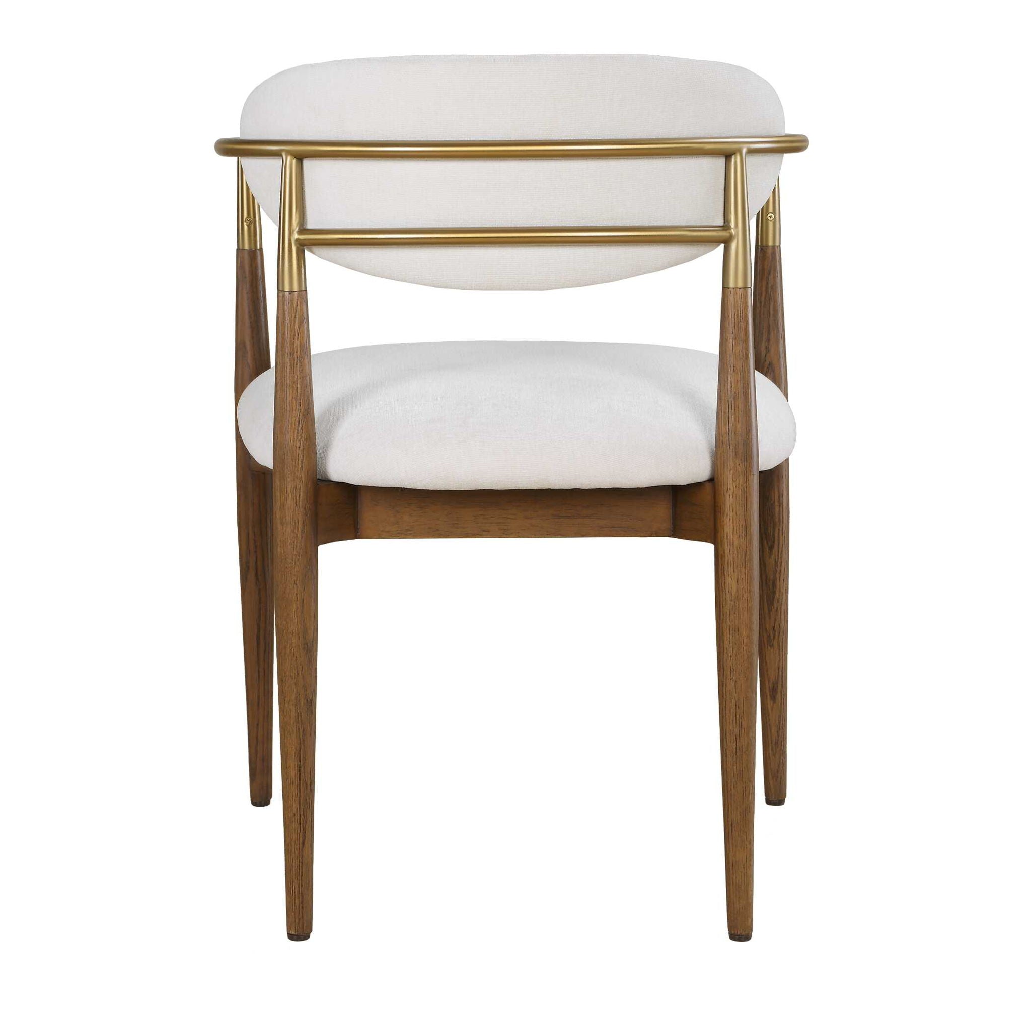 Moxie - Dining Arm Chair - Walnut / White