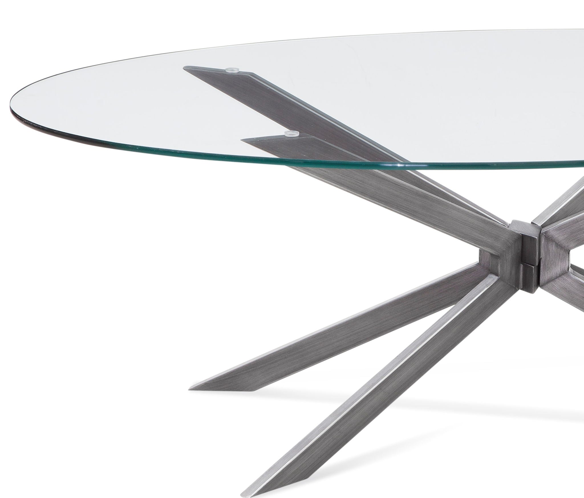 Deen - Oval Cocktail Table - Gray