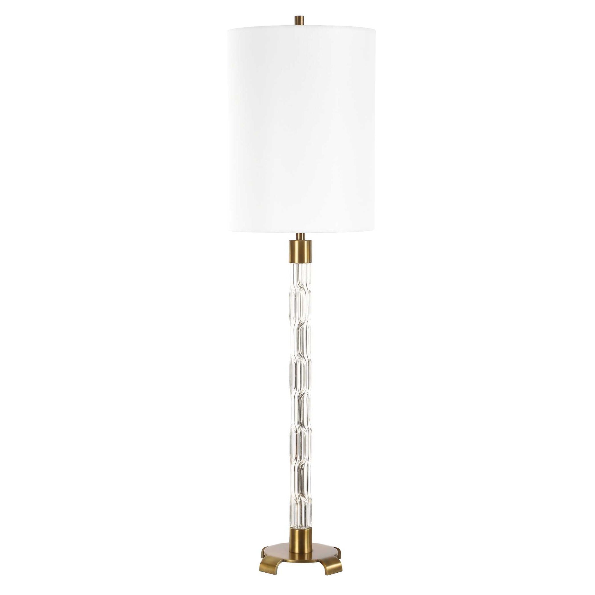 York - Crystal Buffet Lamp - Brass
