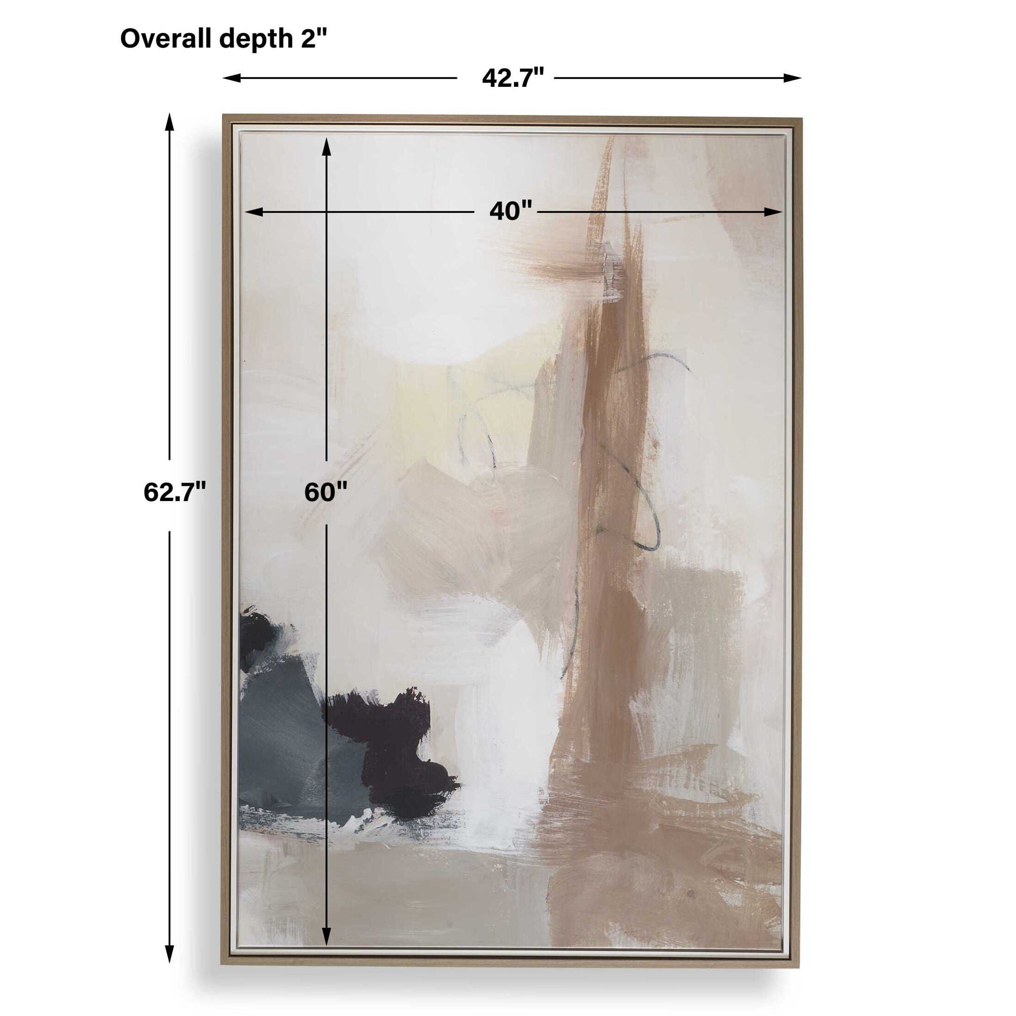 Bluster - Framed Abstract Canvas - Blue / Brown / Gray / Orange / Purple / White / Yellow