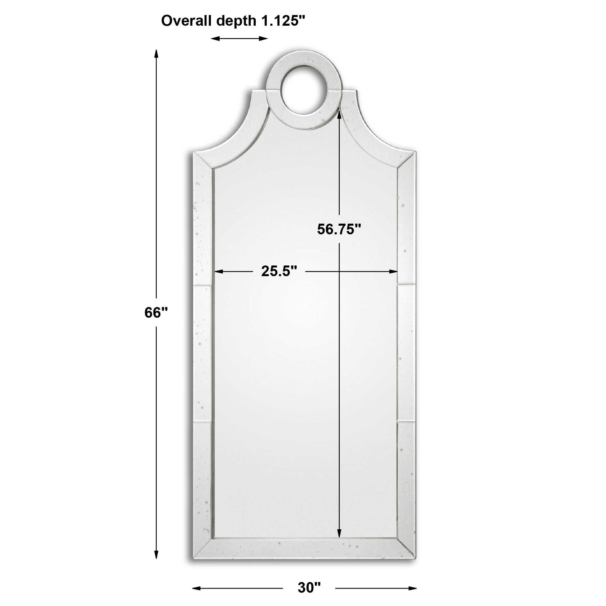 Acacius - Arched Mirror - Pearl Silver