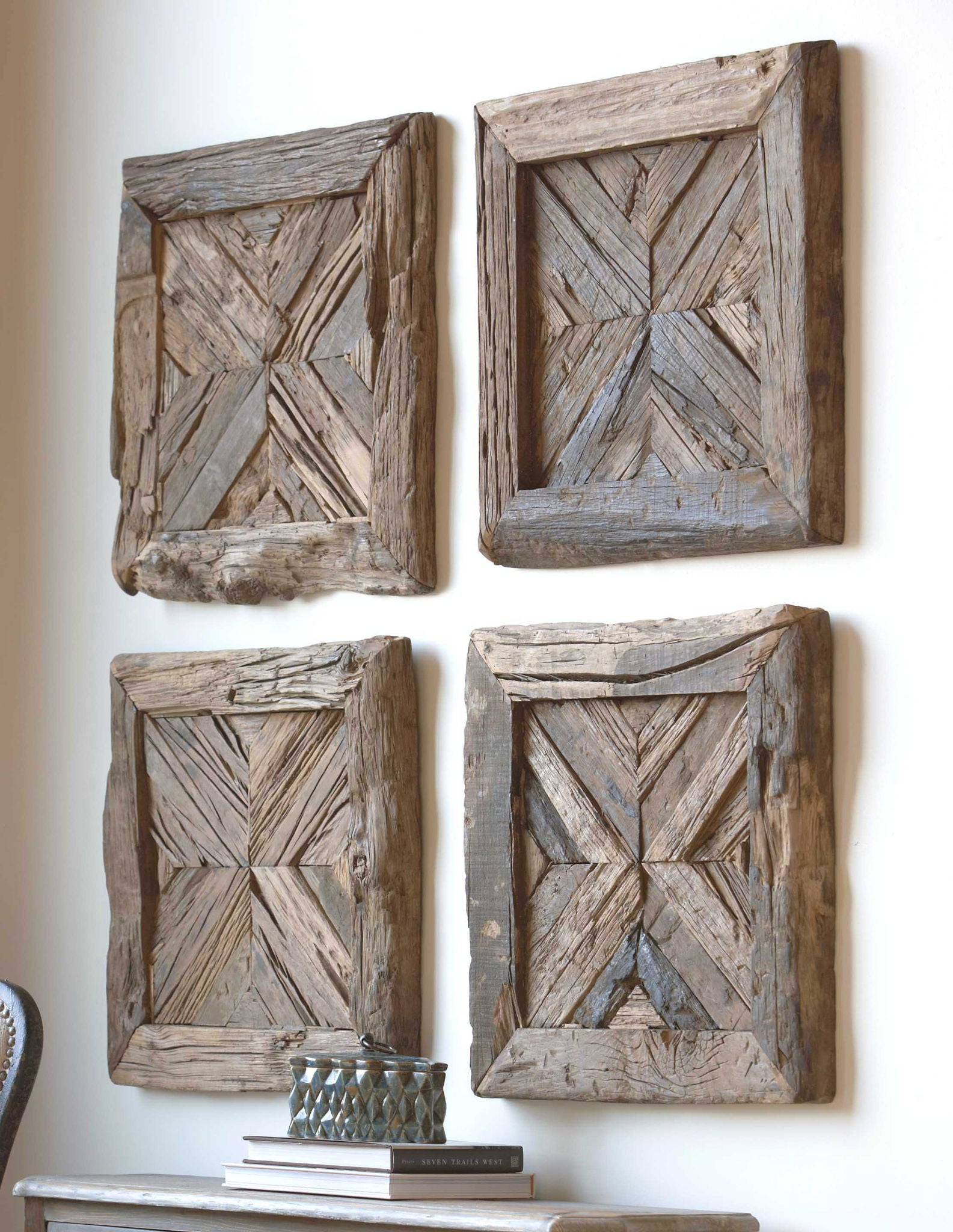 Rennick - Reclaimed Wood Wall Art - Light Brown