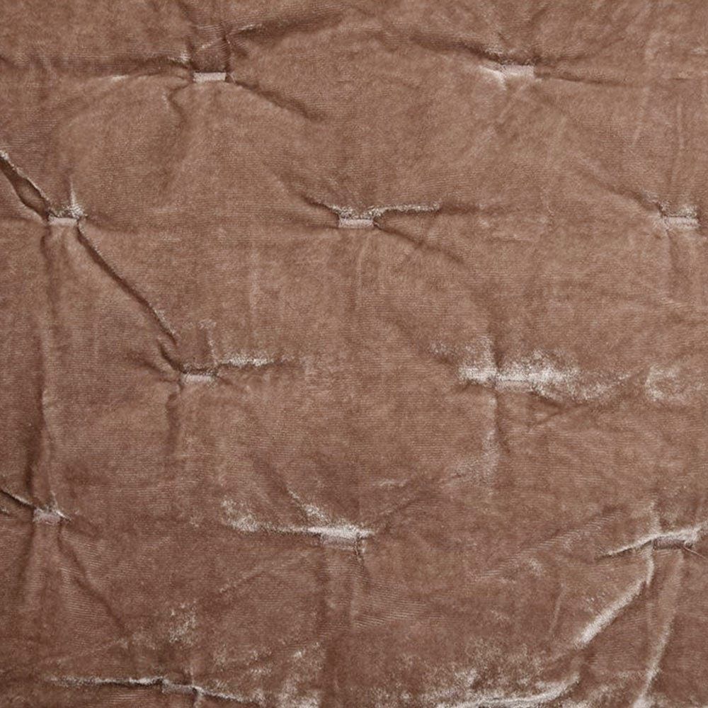 Stella - King Faux Silk Velvet Pintuck Quilt - Dusty Rose