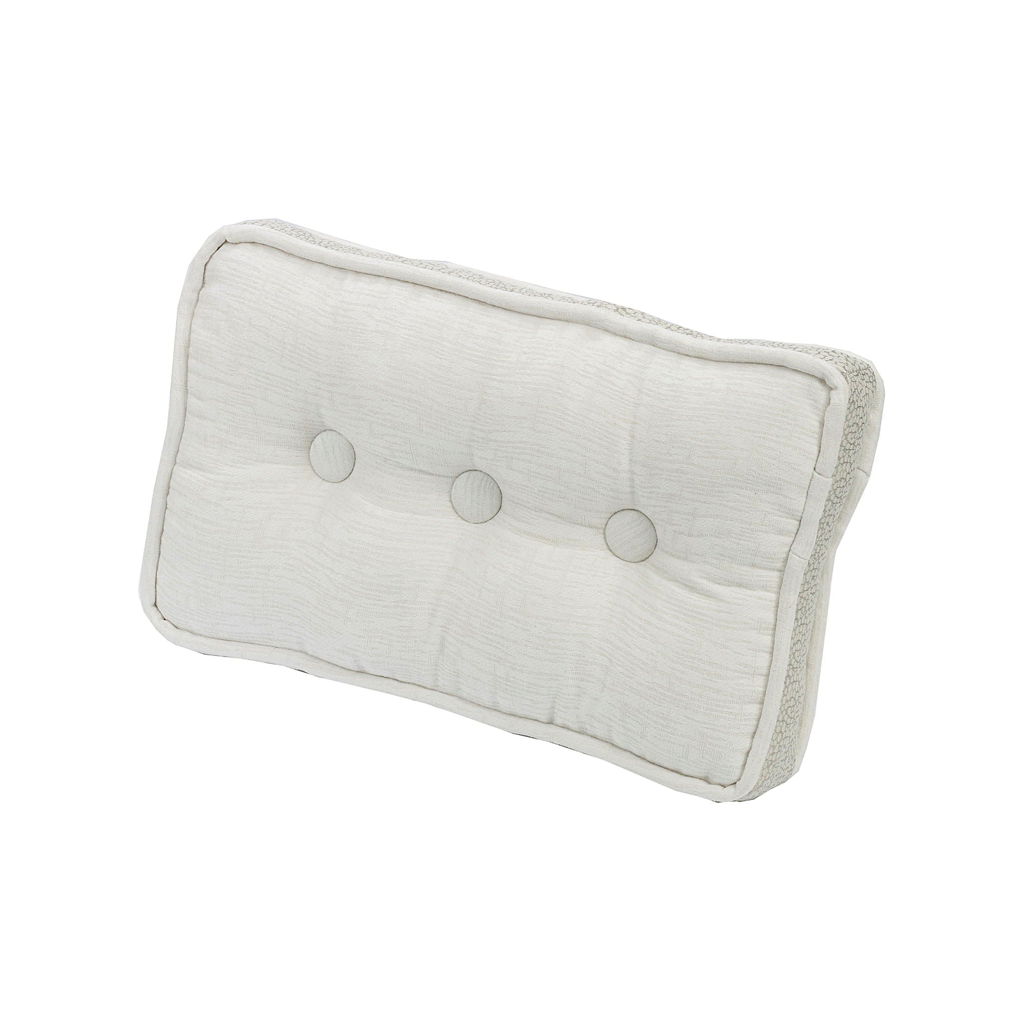 Wilshire - 3-Button Decorative Box Pillow - White