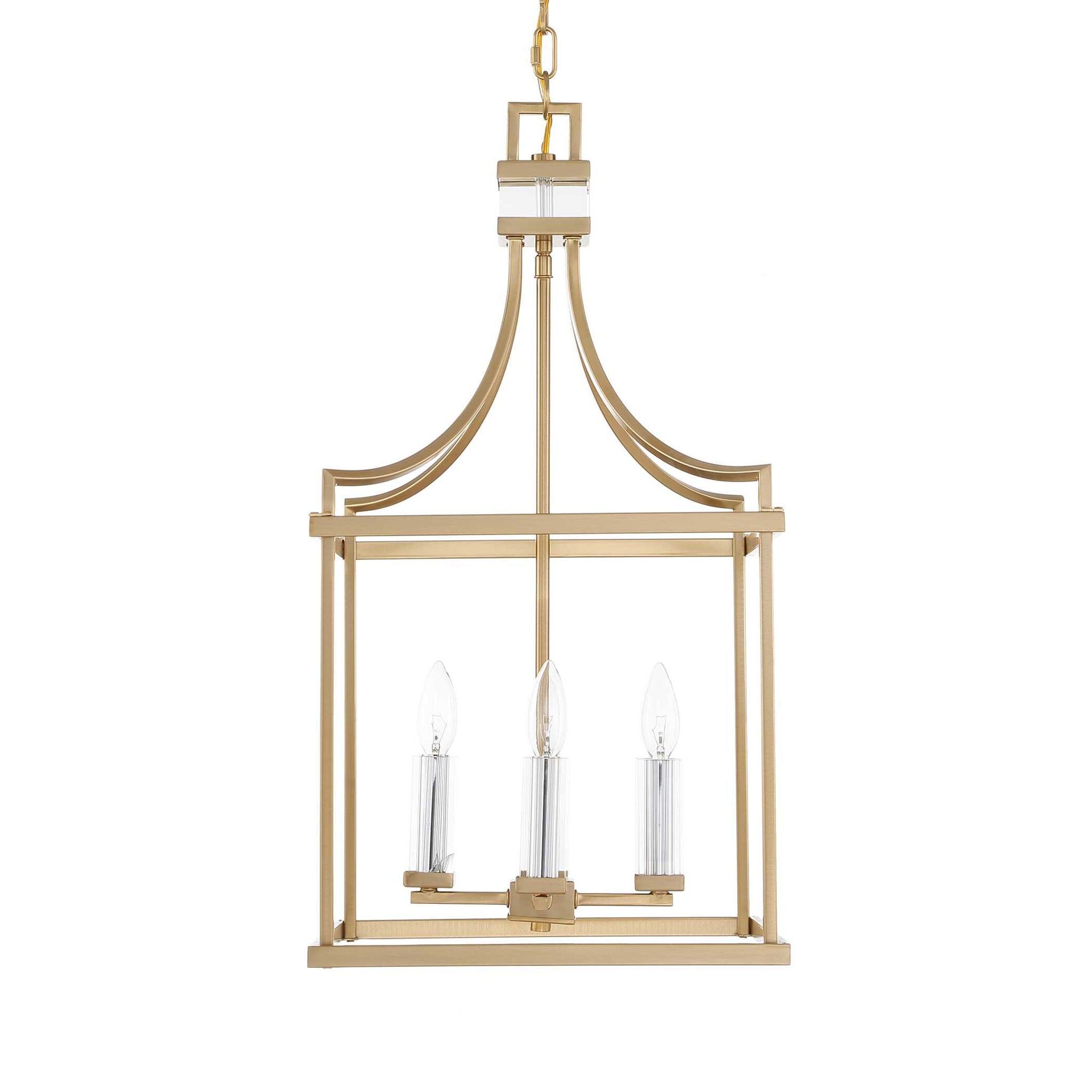 Montreal - 4 Light Brass Lantern Pendant - Gold