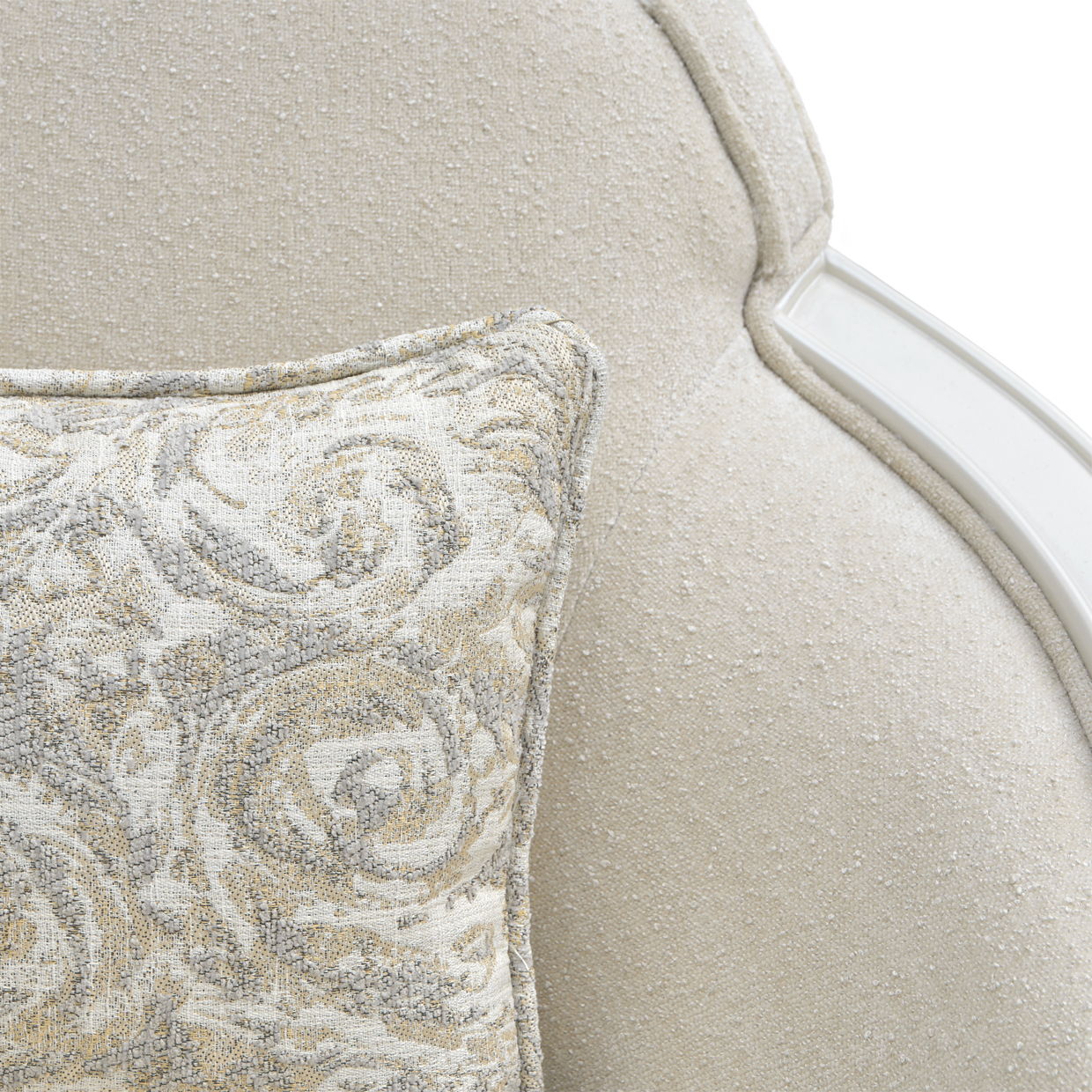 La Marisia - Chenille Matching Chair - Tranquil / Creamy Pearl