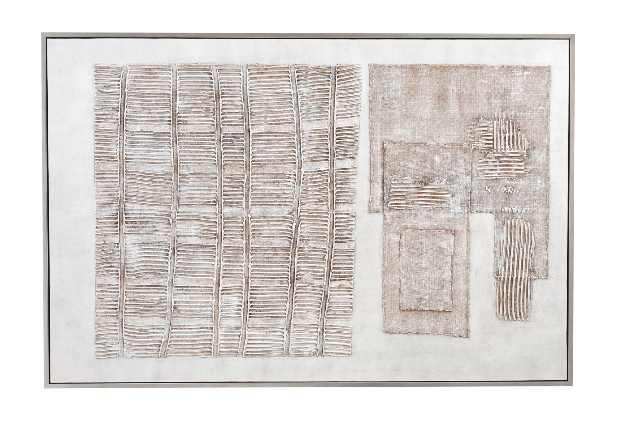 Counted Days Framed Canvas - Beige / White