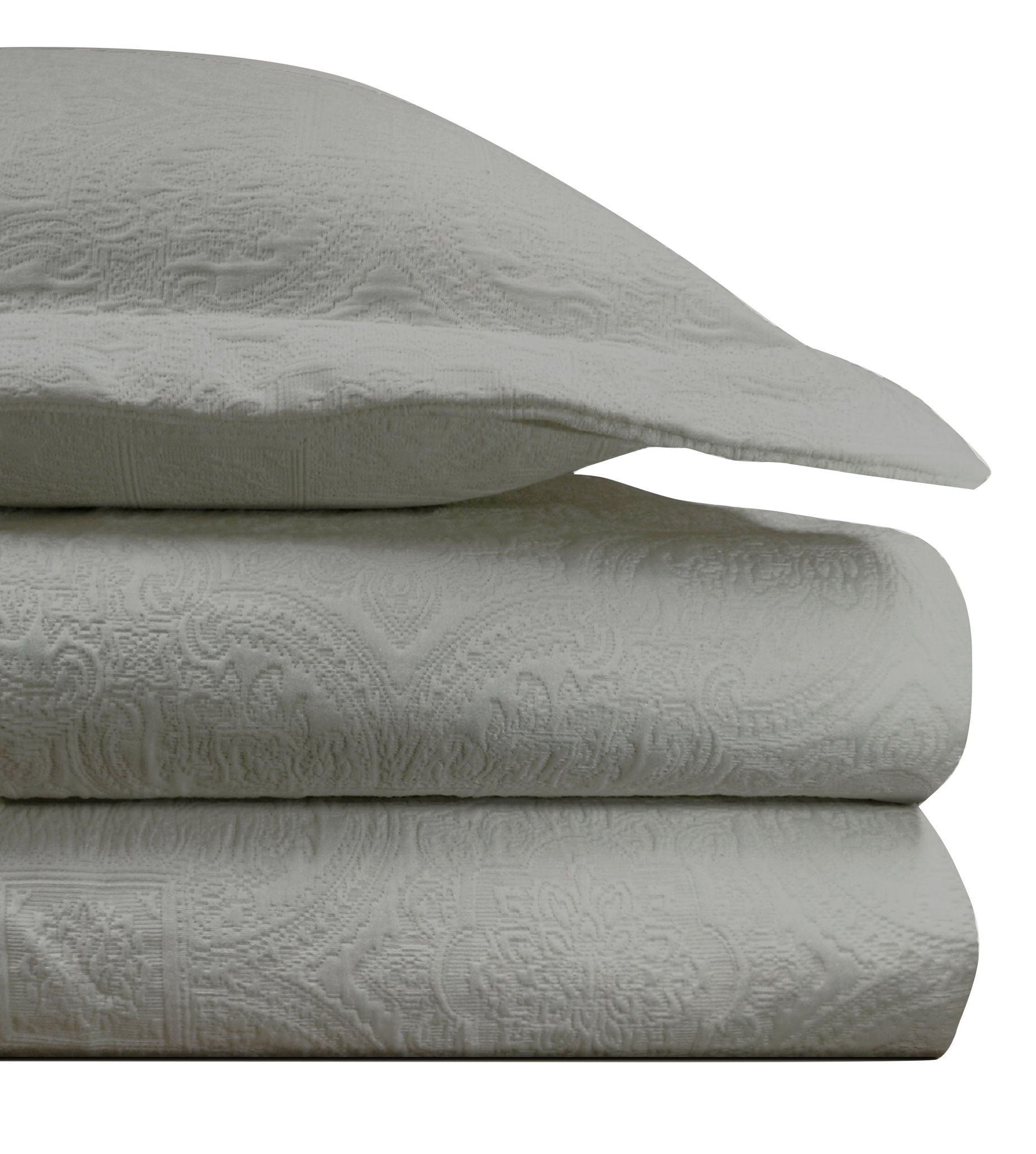 Matelasse - Queen Duvet Cover Set (Set of 3) - Gray