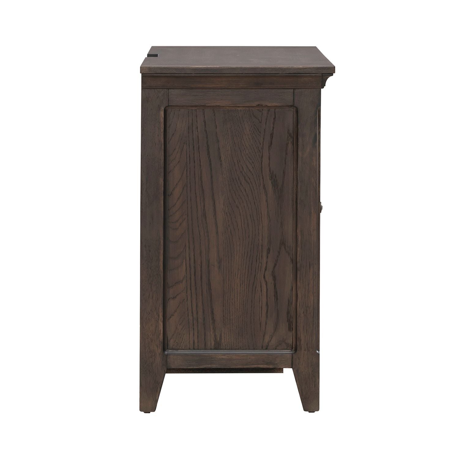 Paradise Valley - 2 Door Bedside Chest With Charging Station - Saddle Brown