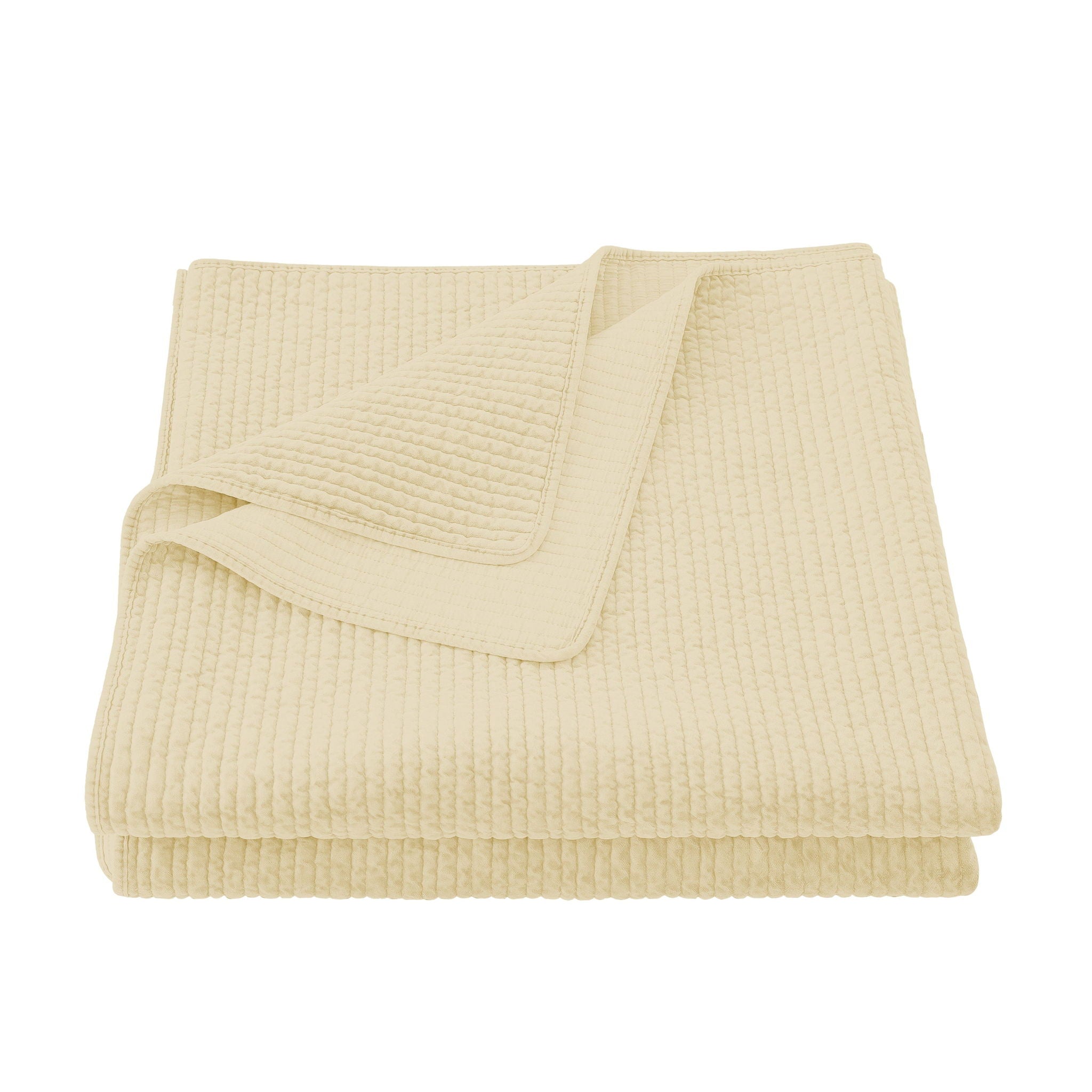 Stonewashed Cotton Velvet - Full/Queen Quilt - Light Tan