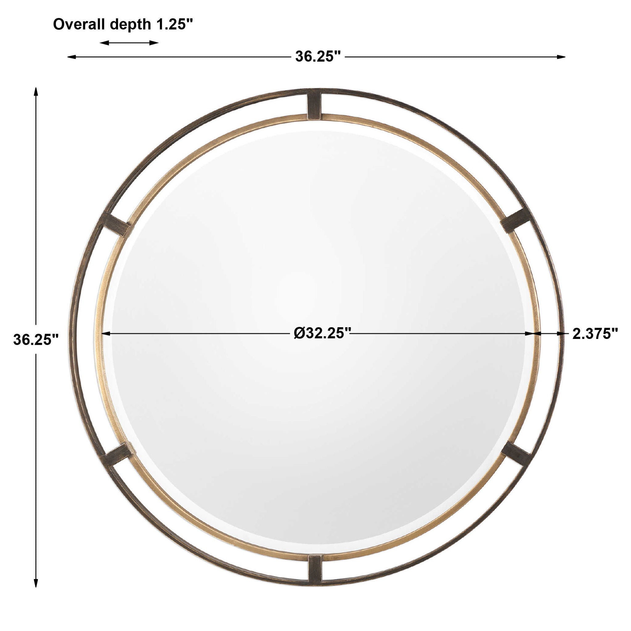 Carrizo - Round Mirror - Bronze