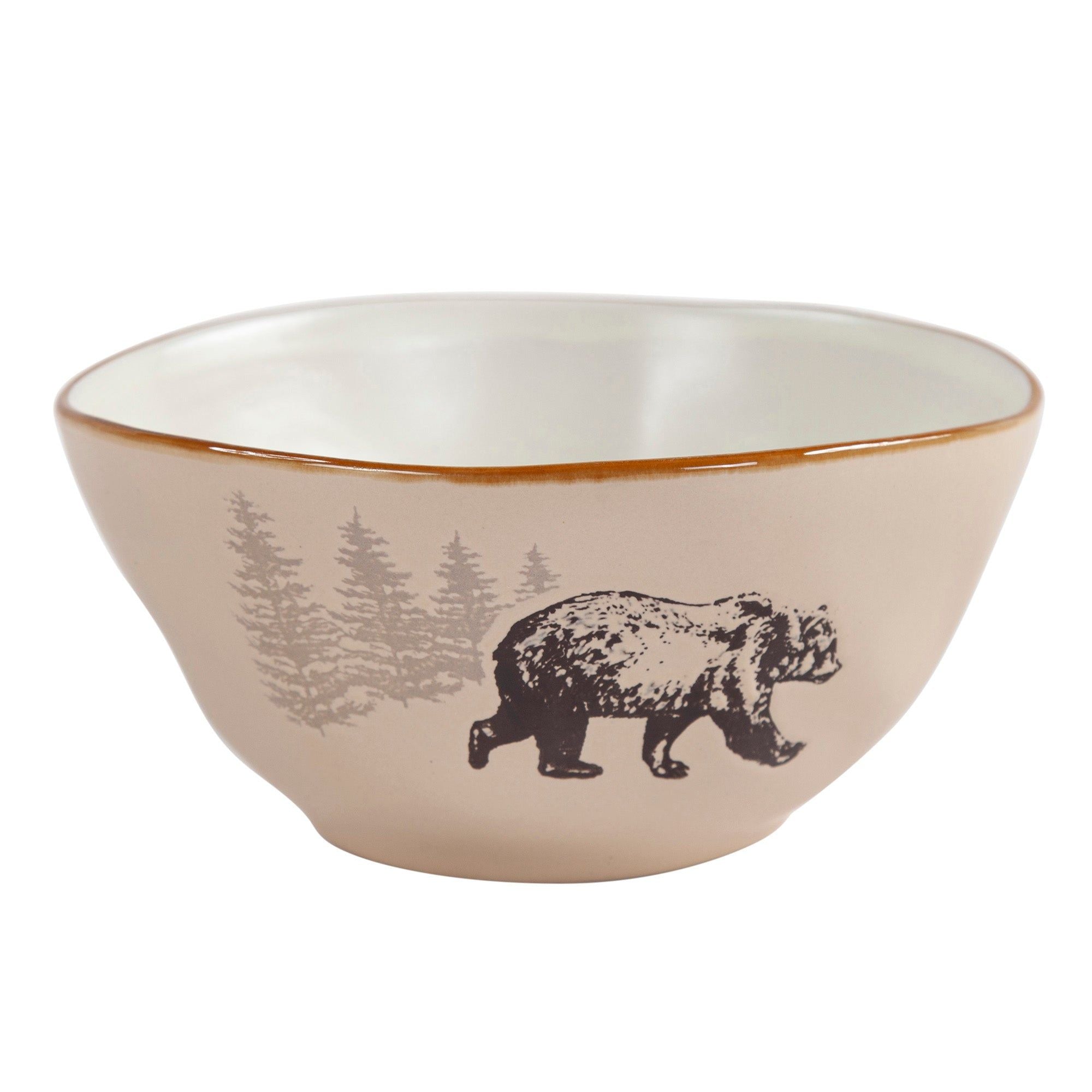 White Pine - Ceramic Dinnerware Set (Set of 16) - Brown