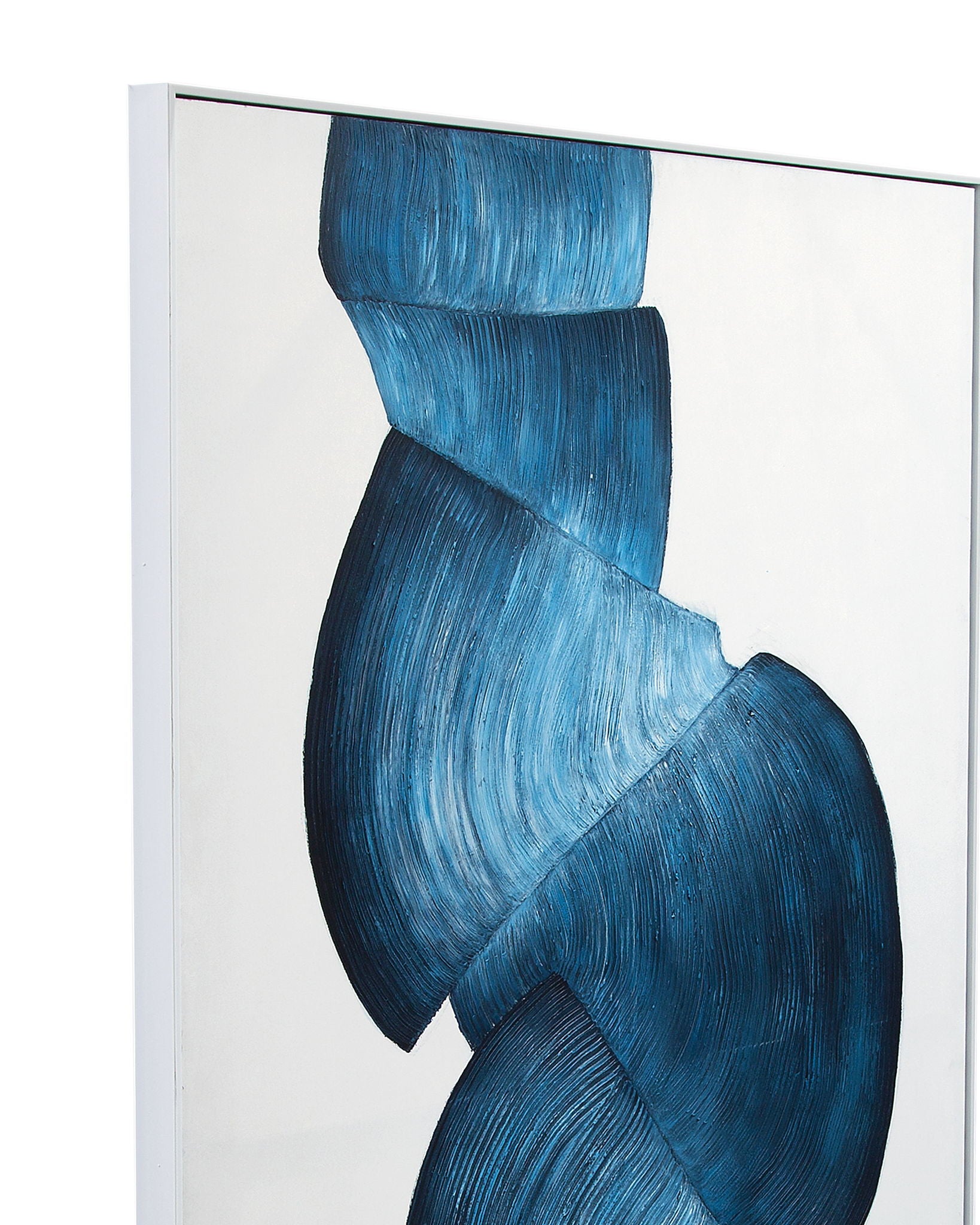 Ribbons Canvas Art - White / Blue