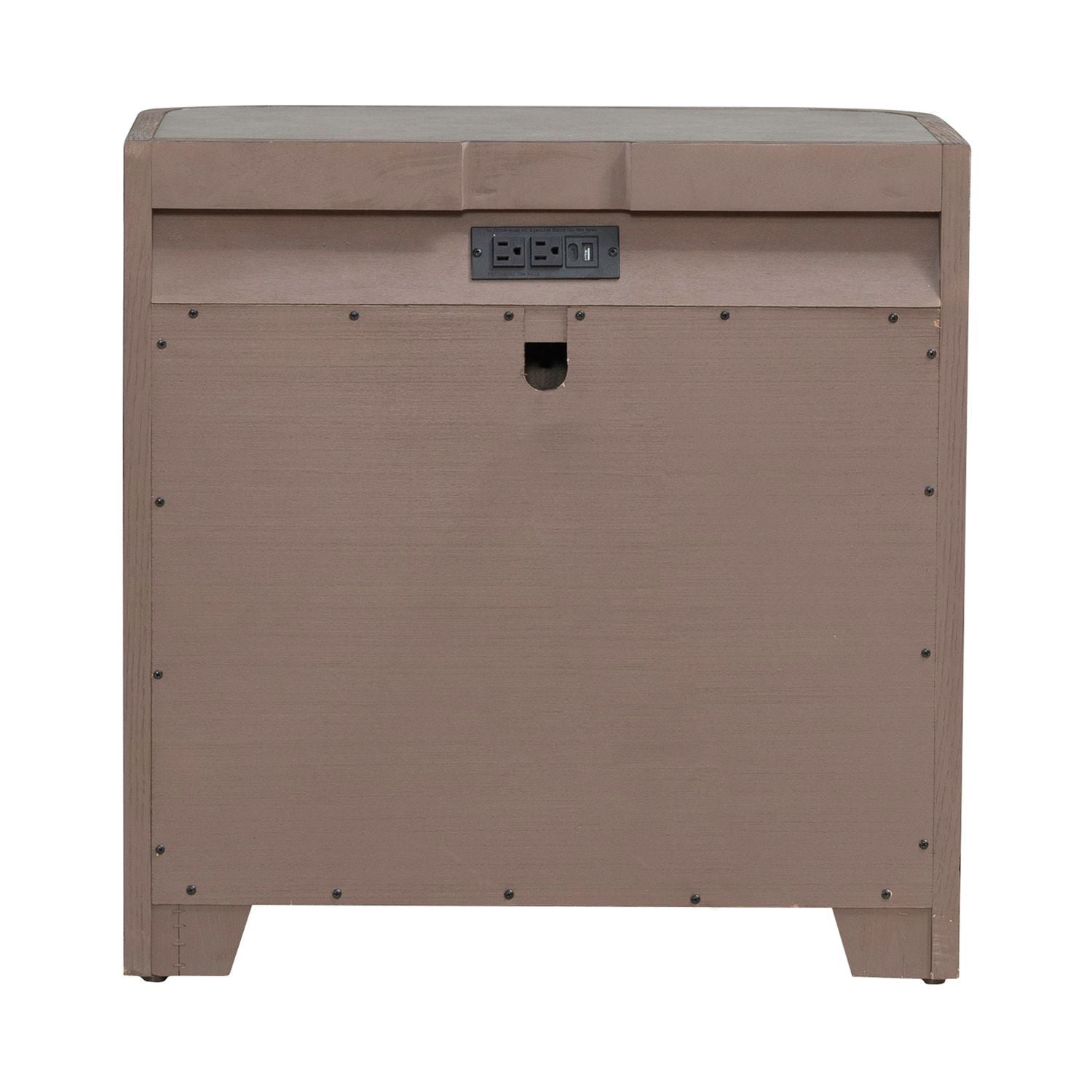 South Bend - Nightstand With Charging Station - Burnished Clay