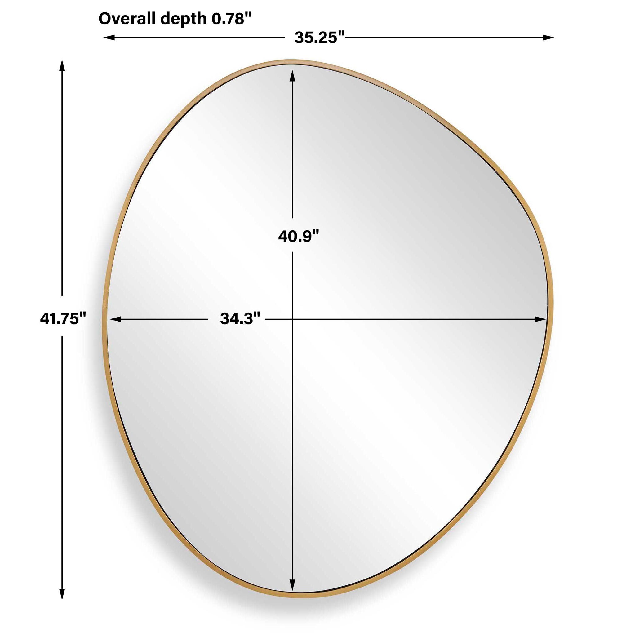 Distort - Mirror - Antique Brass