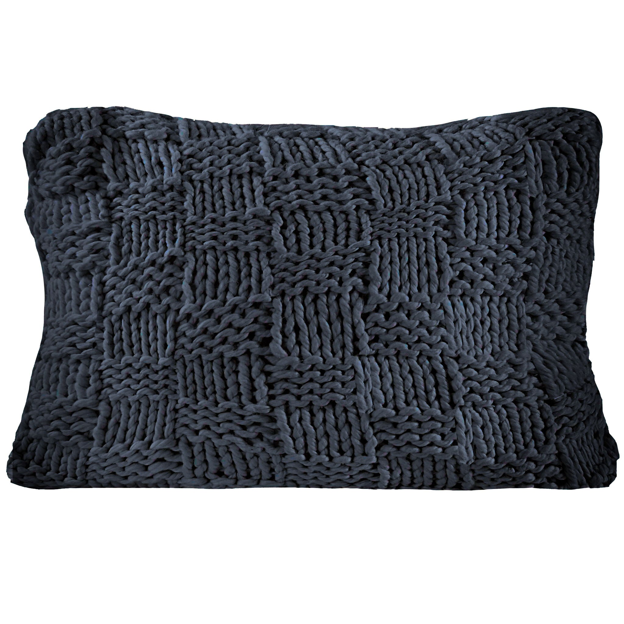Chess Knit - Dutch Euro Pillow - Navy