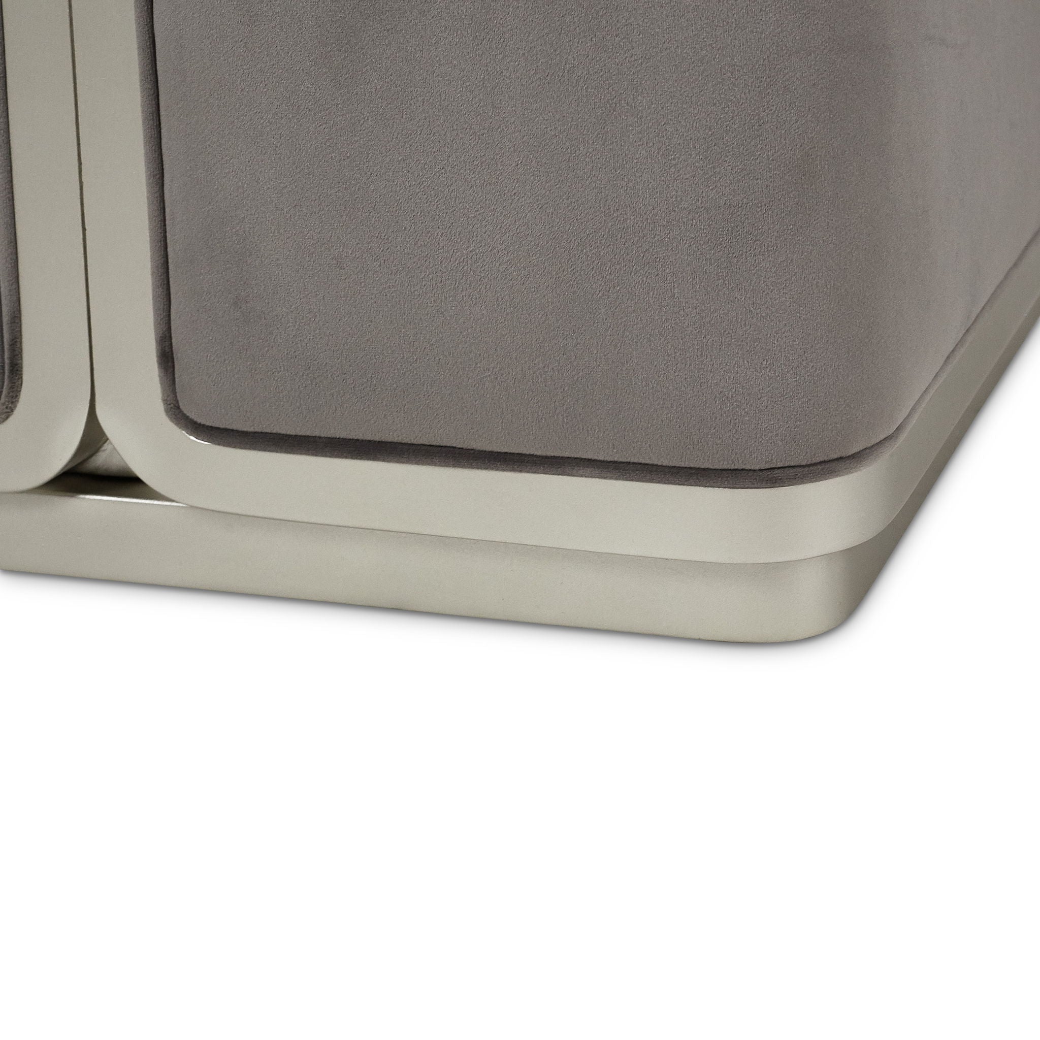 Linea - Ottoman - Gray Pearl / SilverMist