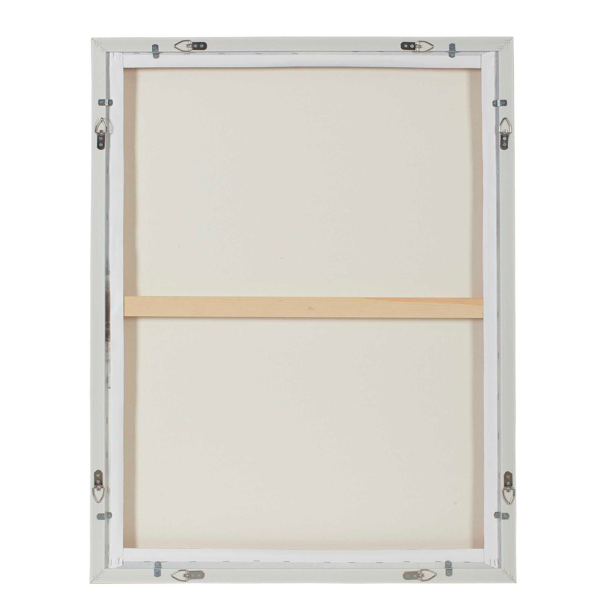 Simple Serenity - Framed Abstract Art - White / Light Blue