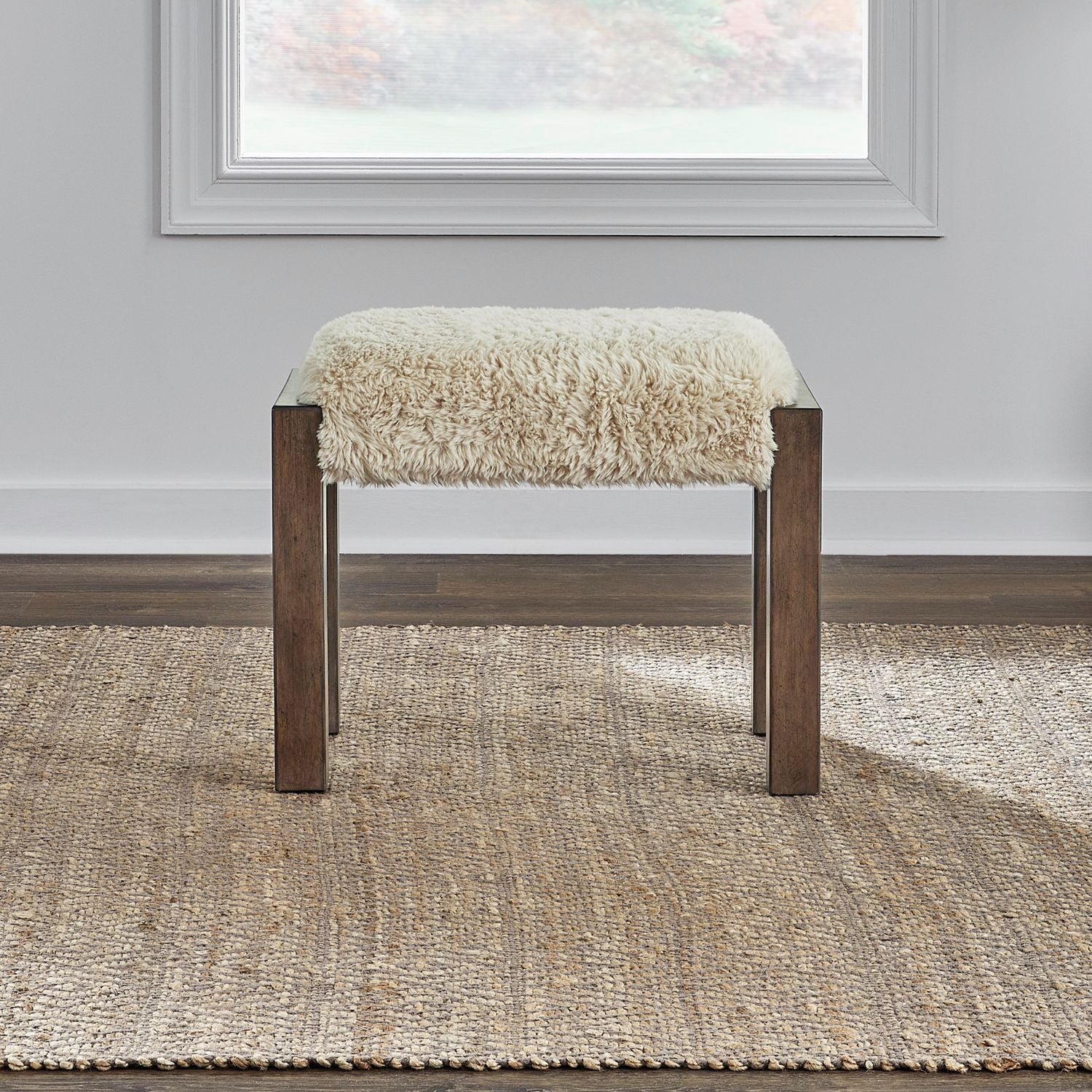 Broadmore - Upholstered Console Stool - Cobblestone Brown