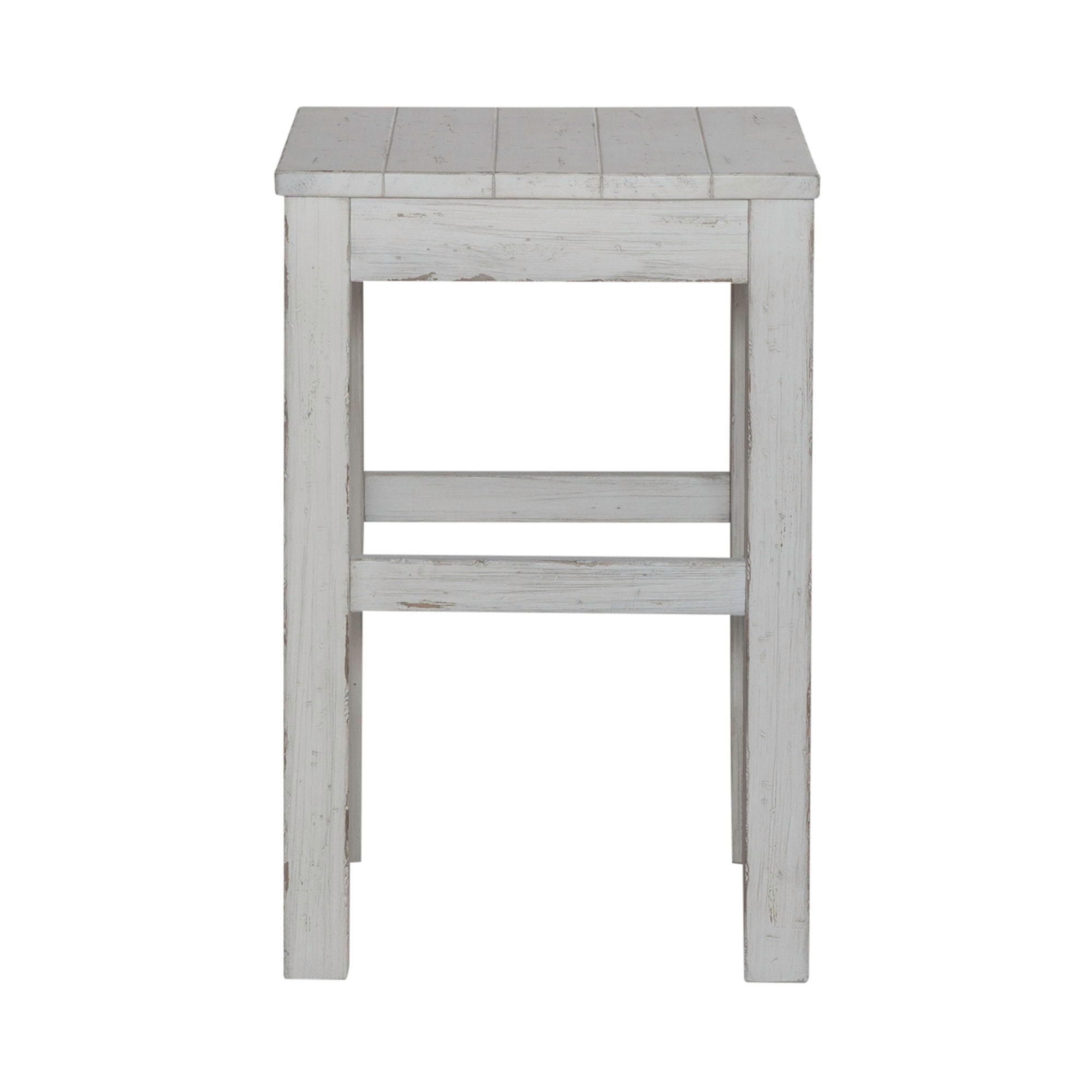 River Place - Console Stool - Riverstone White & Tobacco