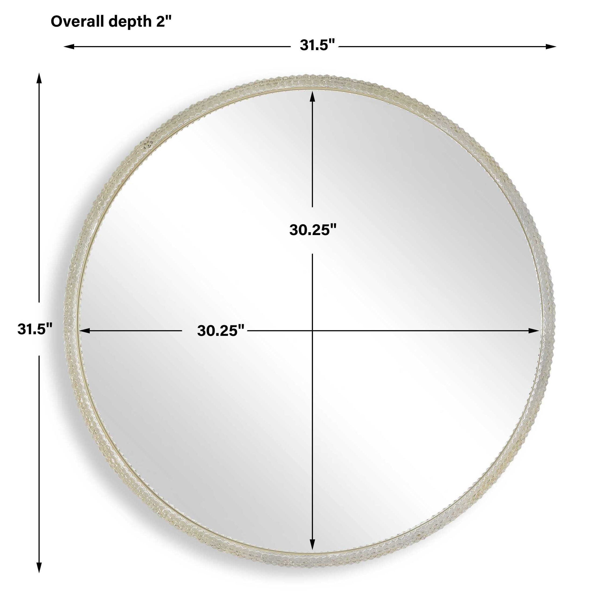 Break The Ice - Round Mirror - Gold